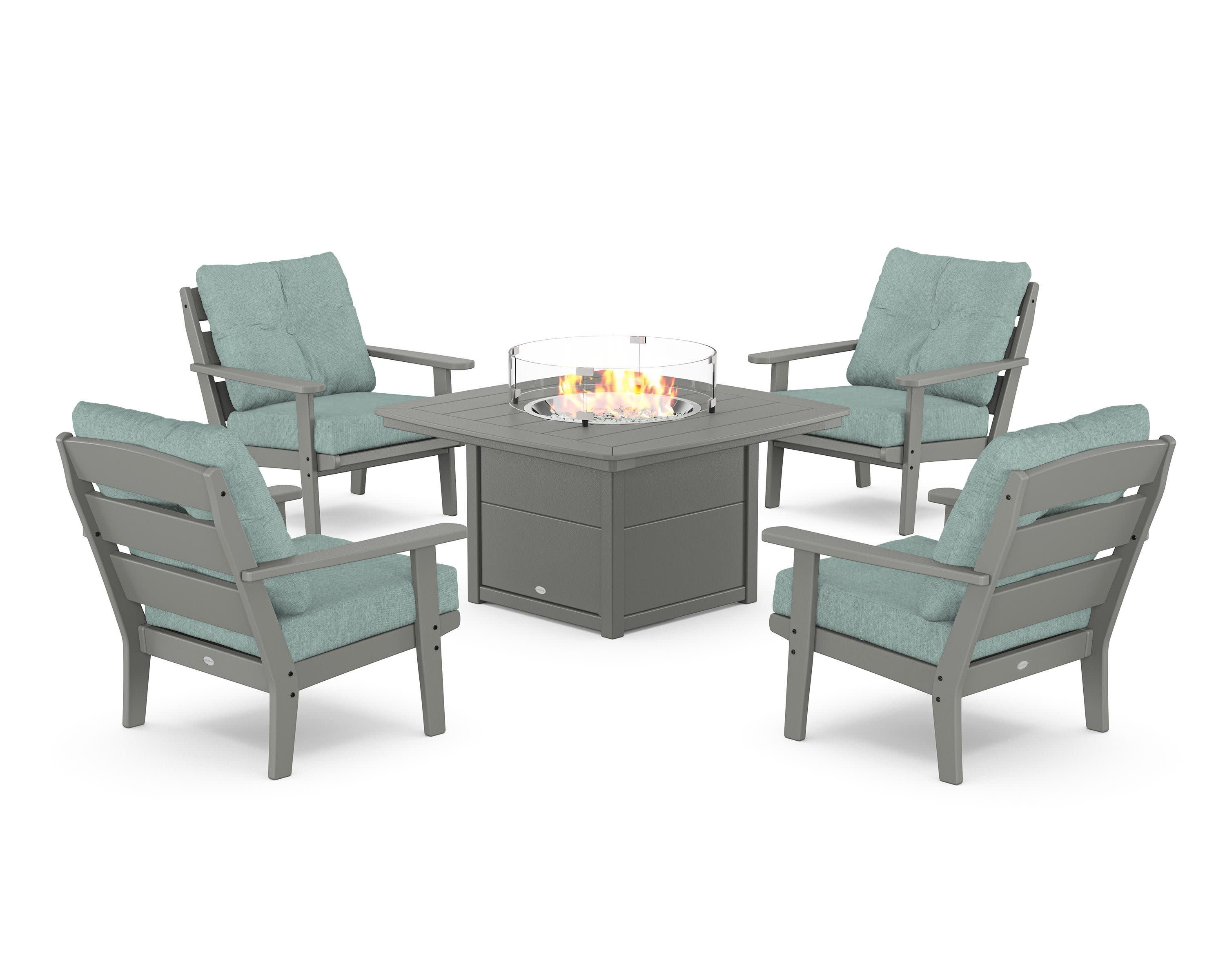 Lakeside 5-Piece Deep Seating Set with Nautical Fire Pit Table - Image 67