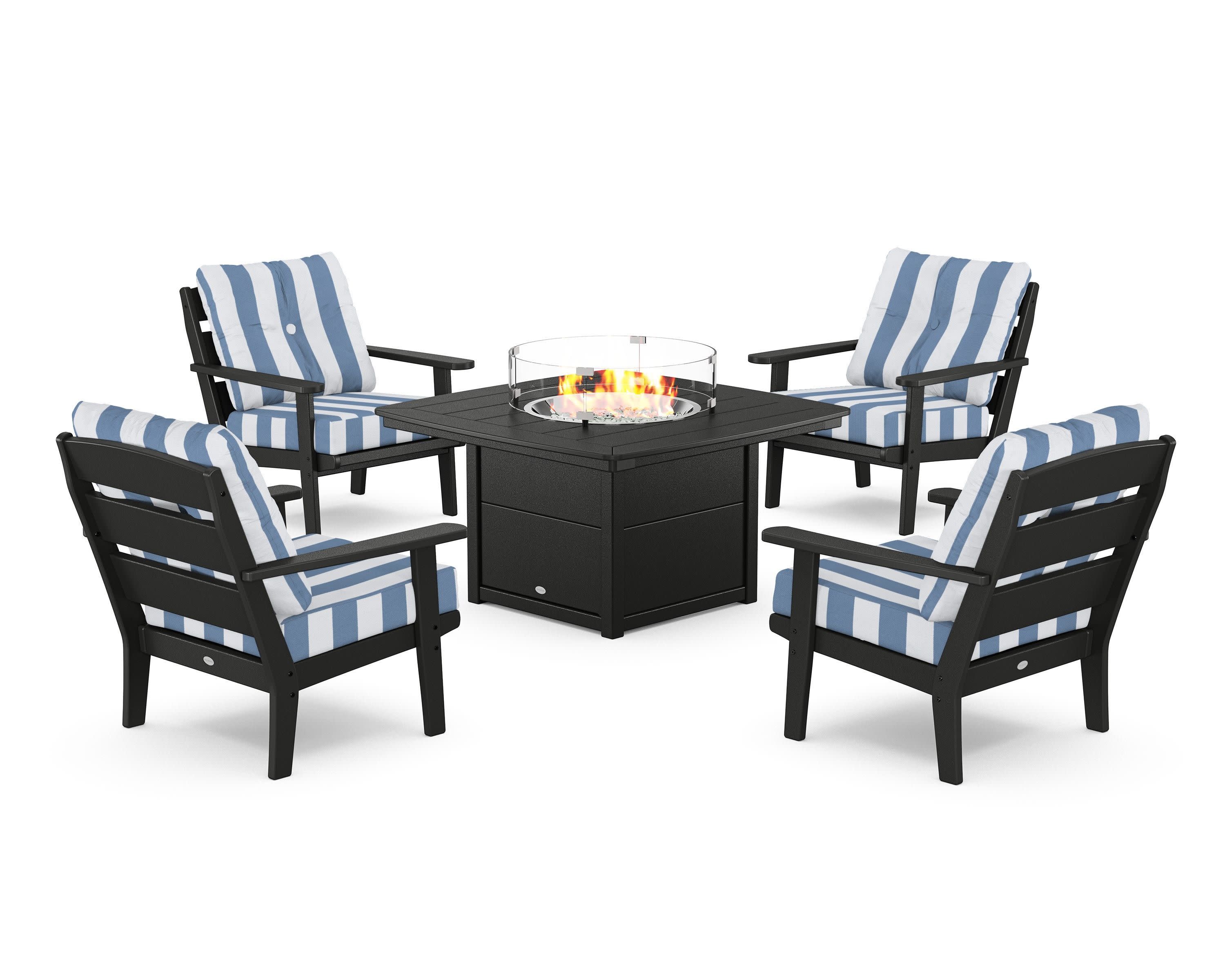 Lakeside 5-Piece Deep Seating Set with Nautical Fire Pit Table - Image 68