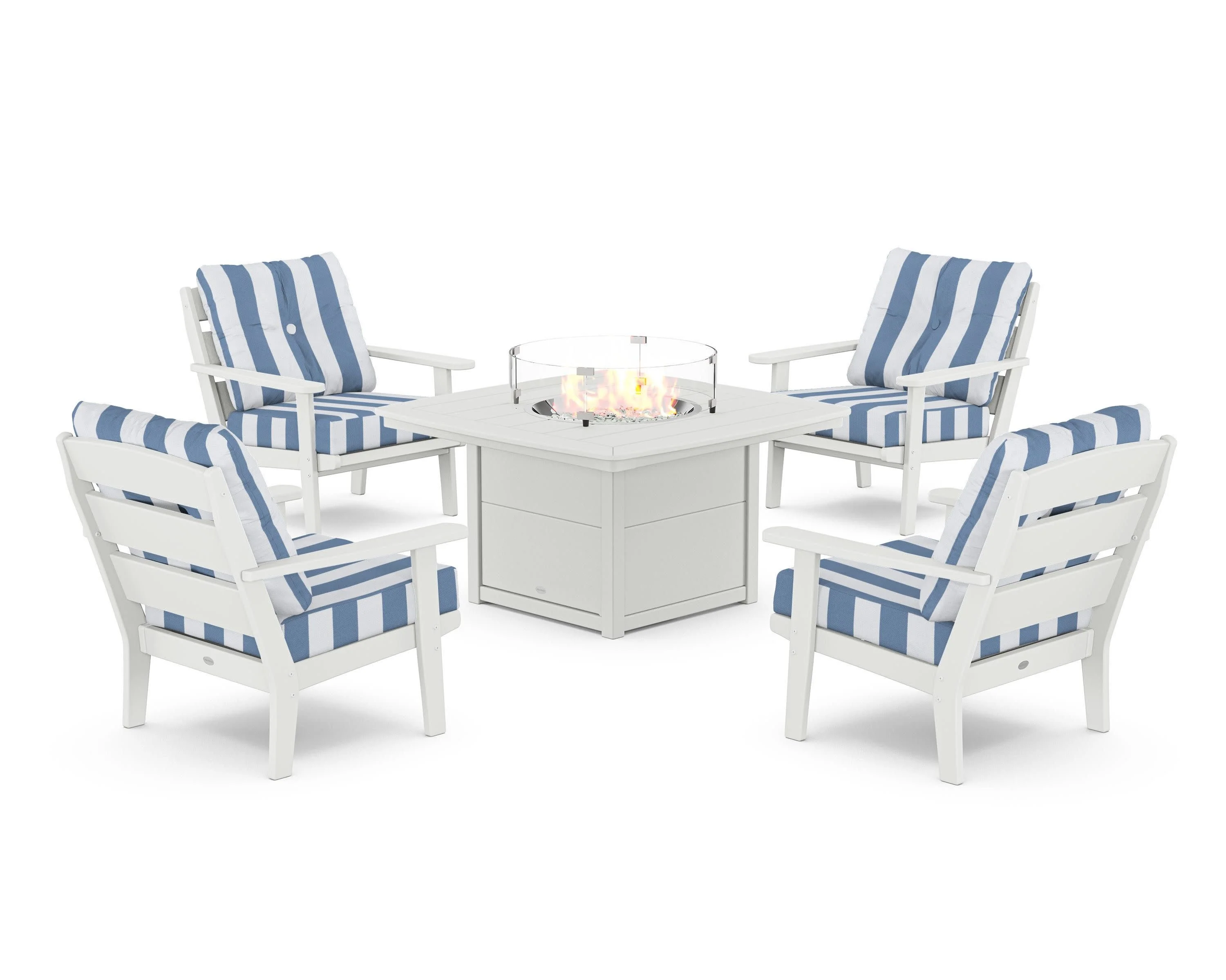 Lakeside 5-Piece Deep Seating Set with Nautical Fire Pit Table - Image 69