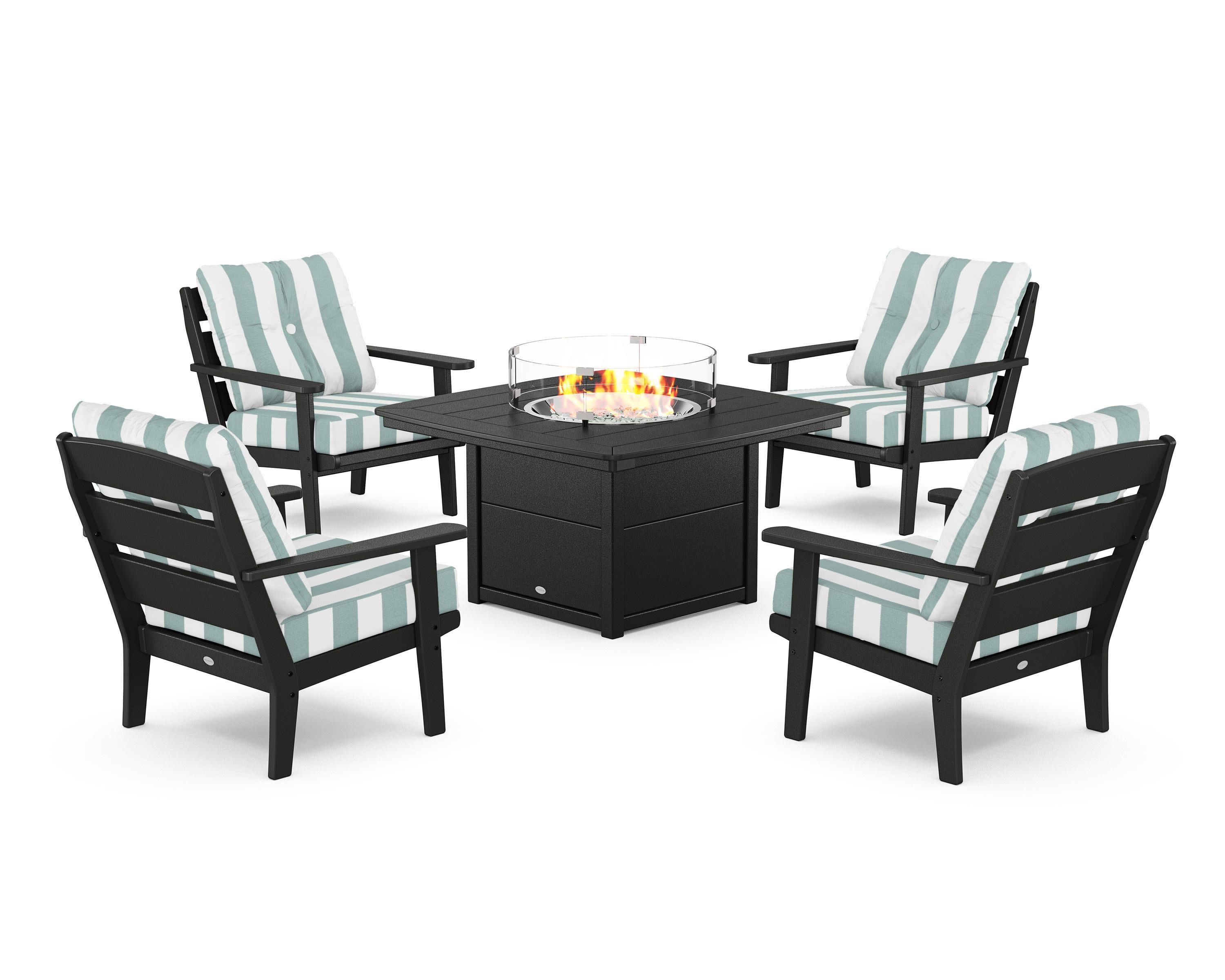 Lakeside 5-Piece Deep Seating Set with Nautical Fire Pit Table - Image 72