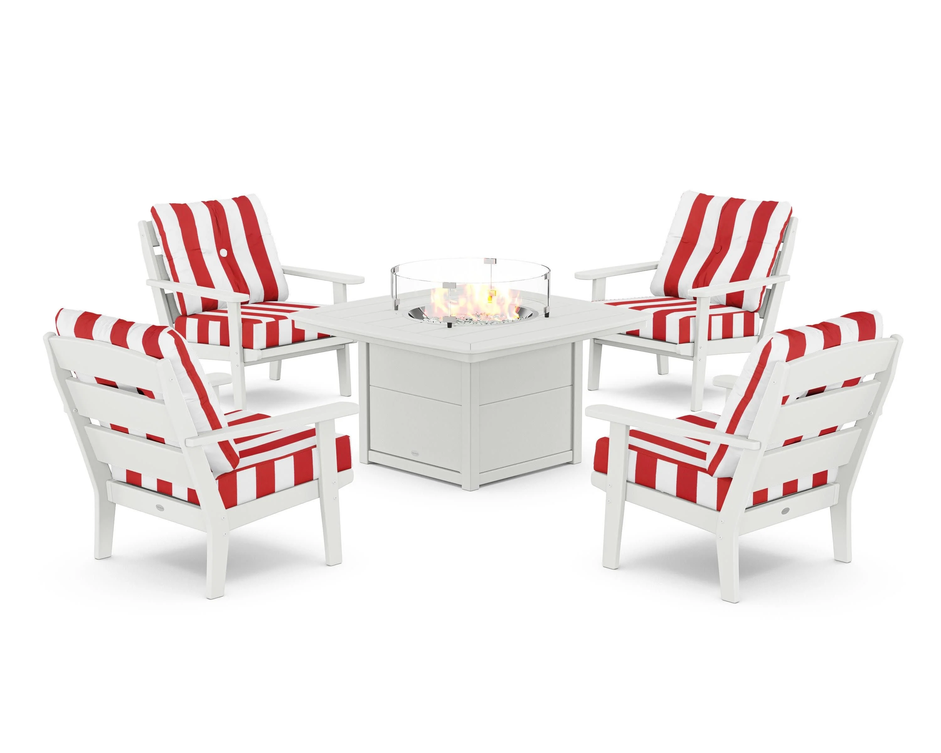 Lakeside 5-Piece Deep Seating Set with Nautical Fire Pit Table - Image 75