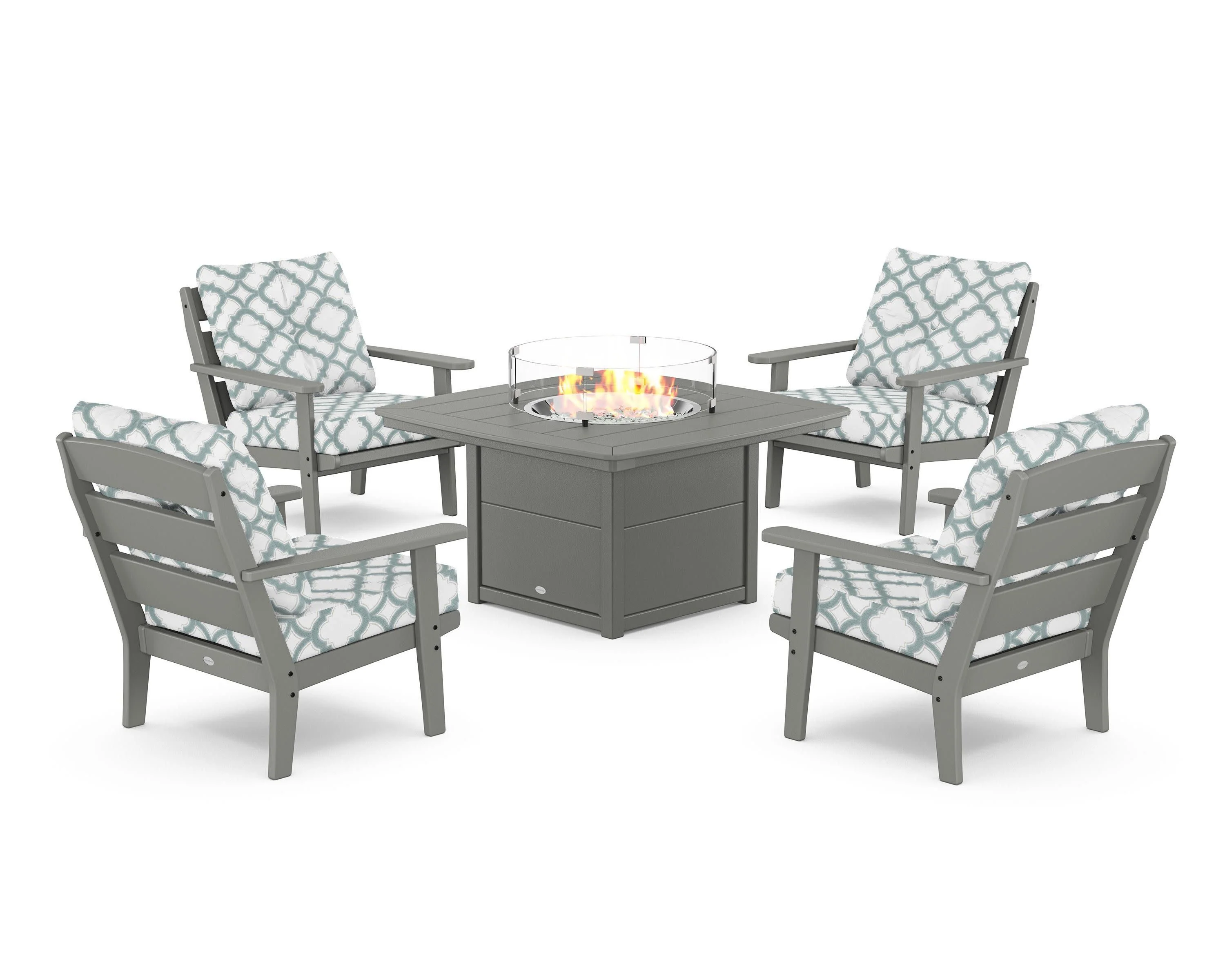 Lakeside 5-Piece Deep Seating Set with Nautical Fire Pit Table - Image 80