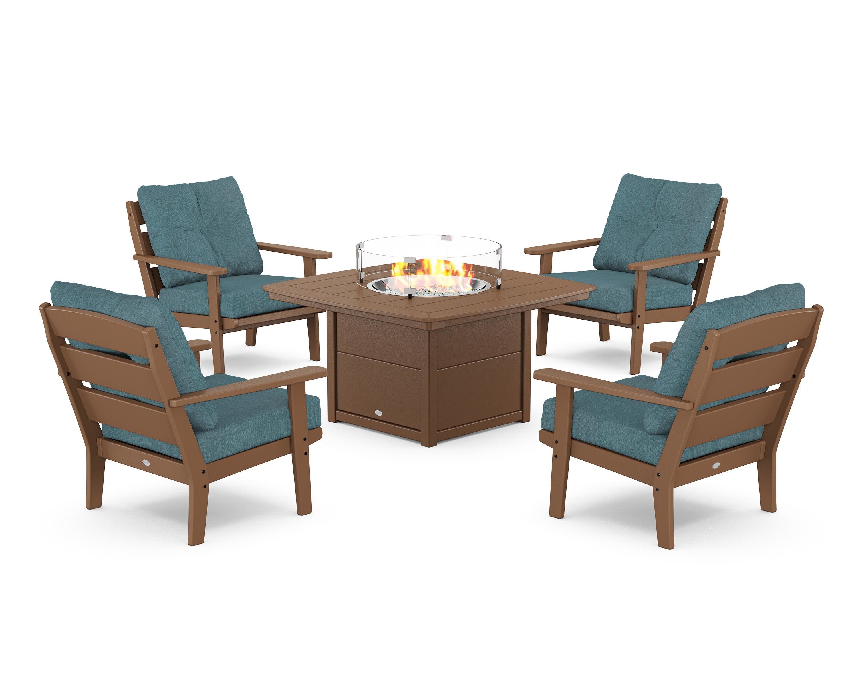 Lakeside 5-Piece Deep Seating Set with Nautical Fire Pit Table - Image 81