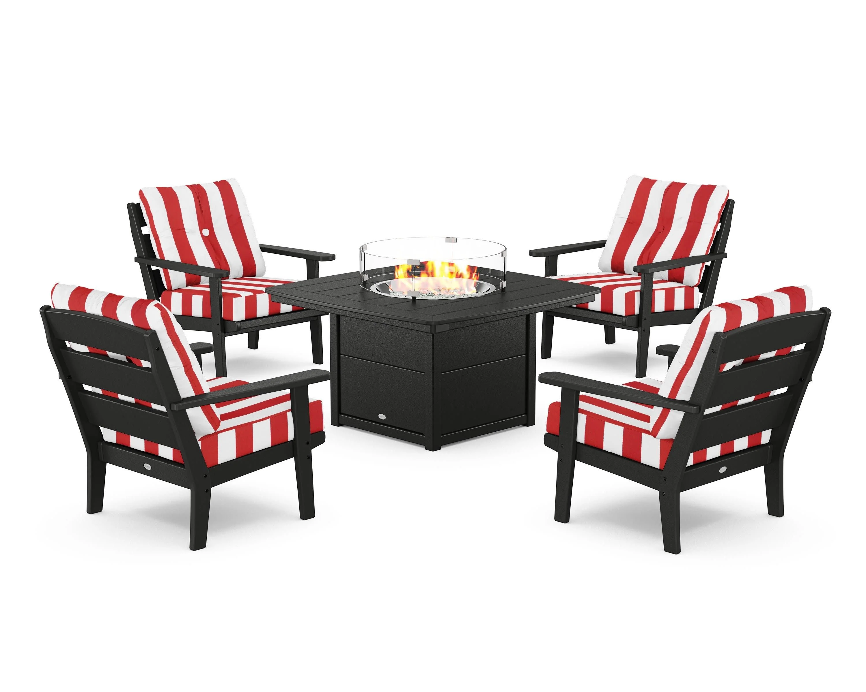Lakeside 5-Piece Deep Seating Set with Nautical Fire Pit Table - Image 82