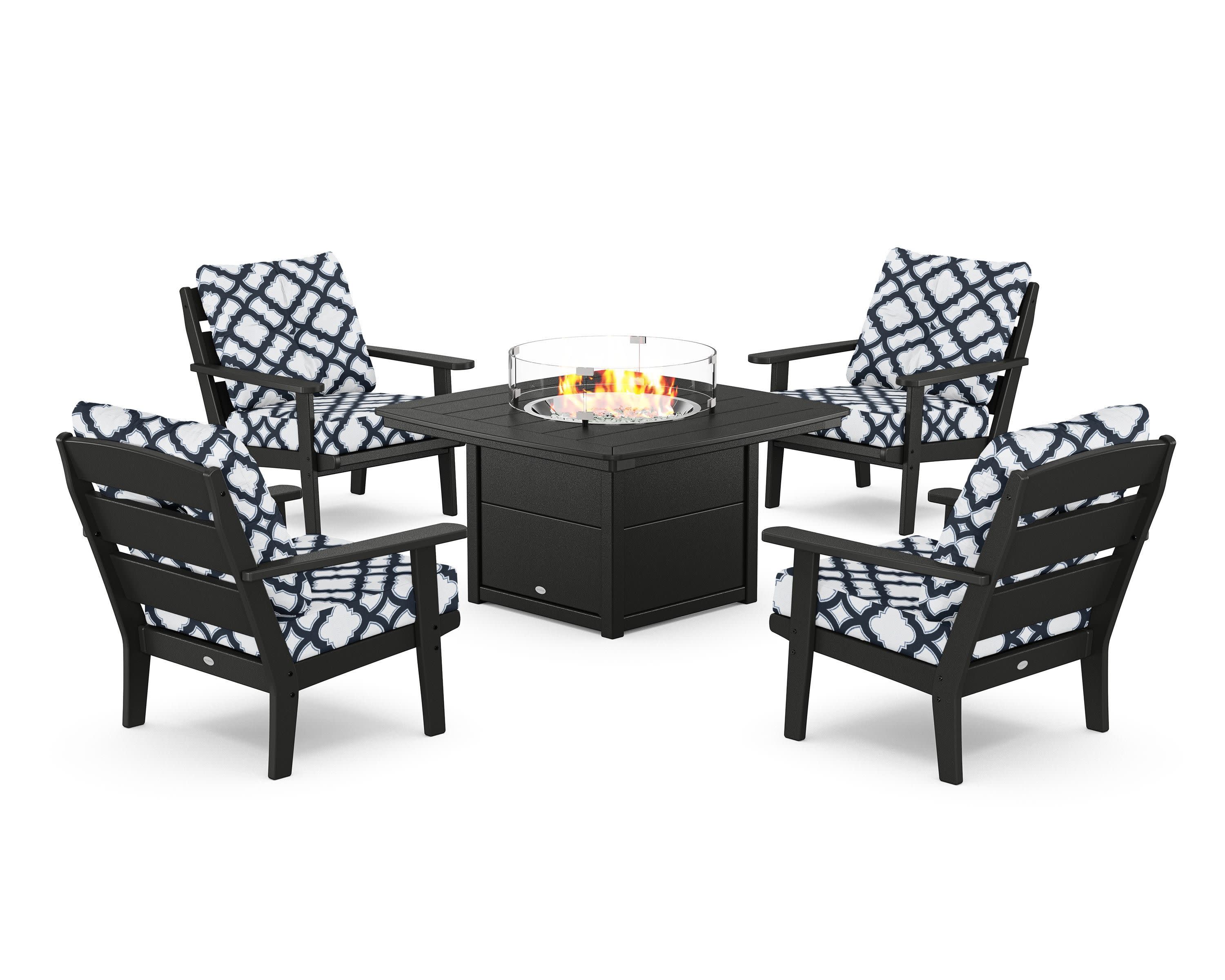 Lakeside 5-Piece Deep Seating Set with Nautical Fire Pit Table - Image 91