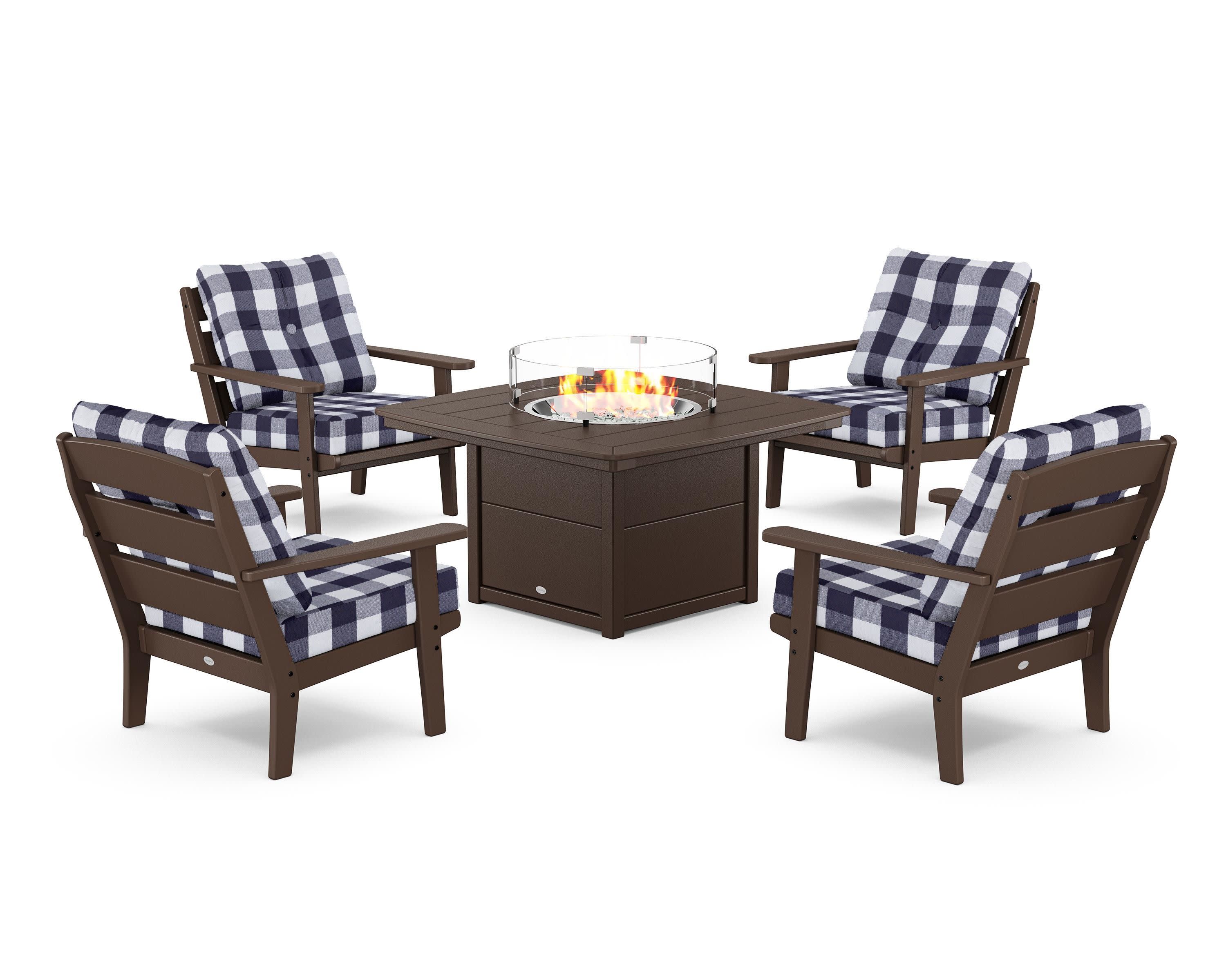 Lakeside 5-Piece Deep Seating Set with Nautical Fire Pit Table - Image 93