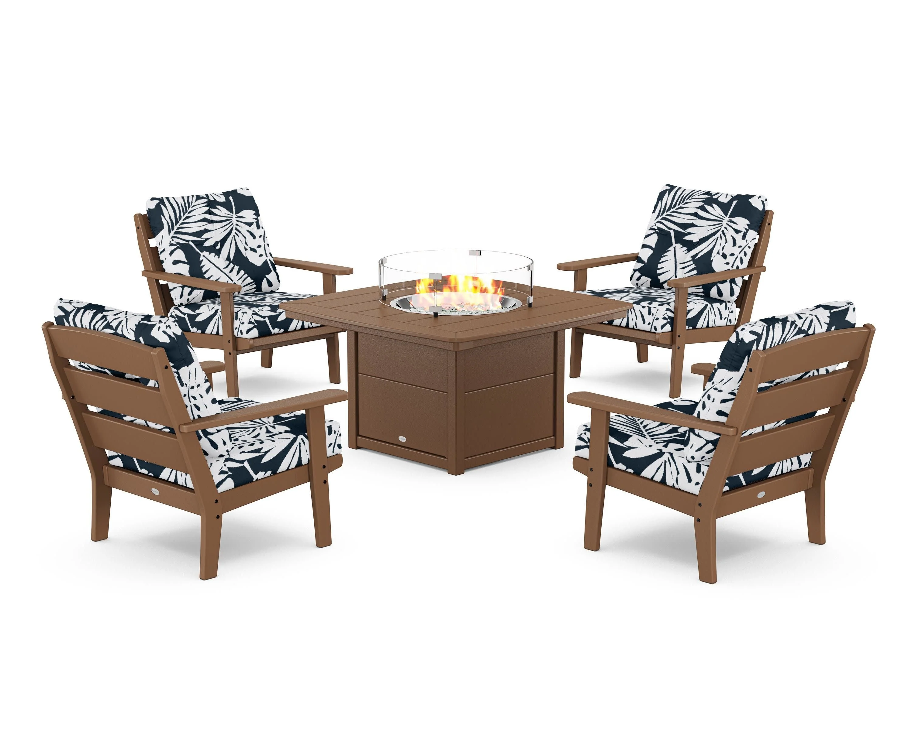 Lakeside 5-Piece Deep Seating Set with Nautical Fire Pit Table - Image 94