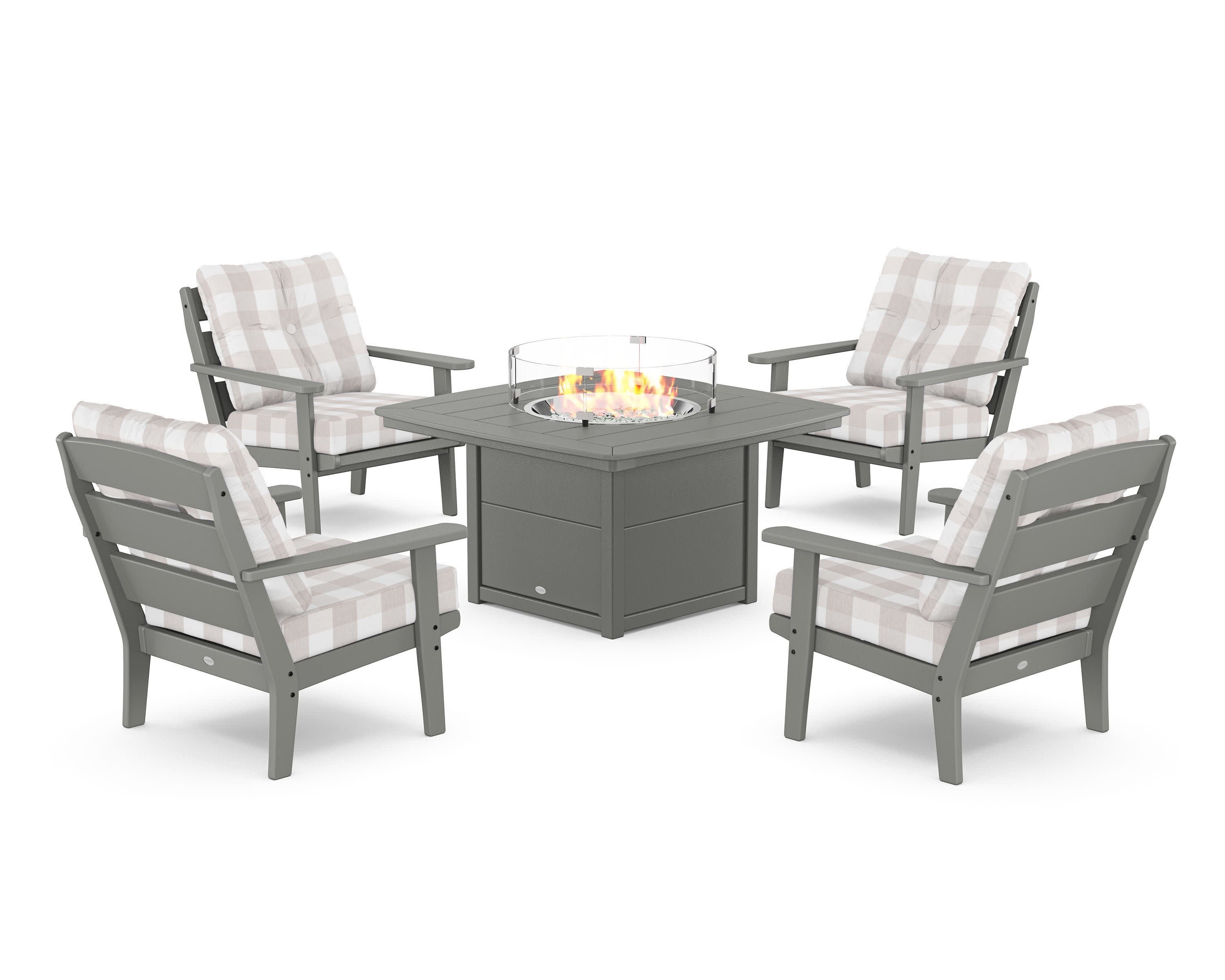 Lakeside 5-Piece Deep Seating Set with Nautical Fire Pit Table - Image 99