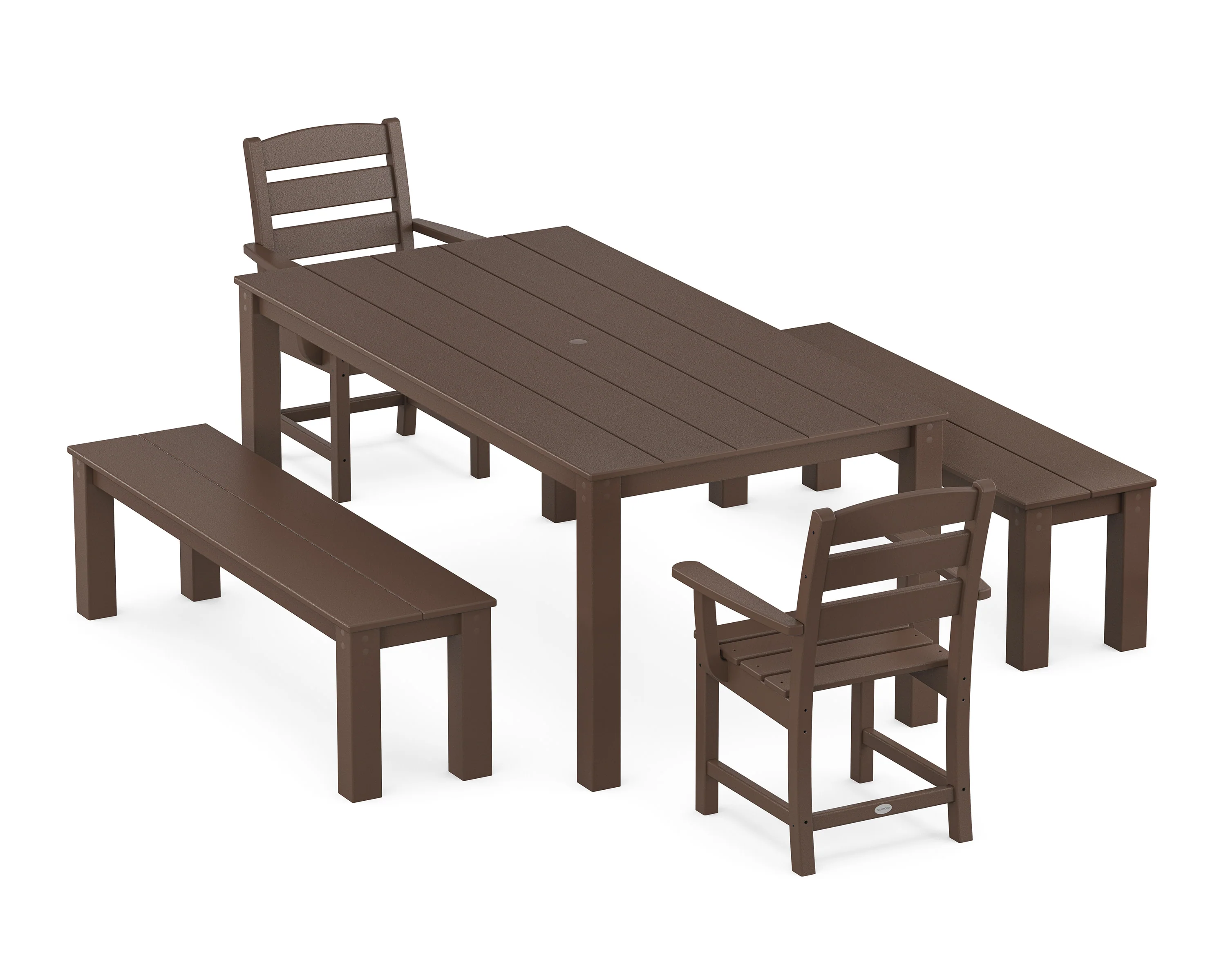 Lakeside 5-Piece Parsons Dining Set with Benches - Image 6
