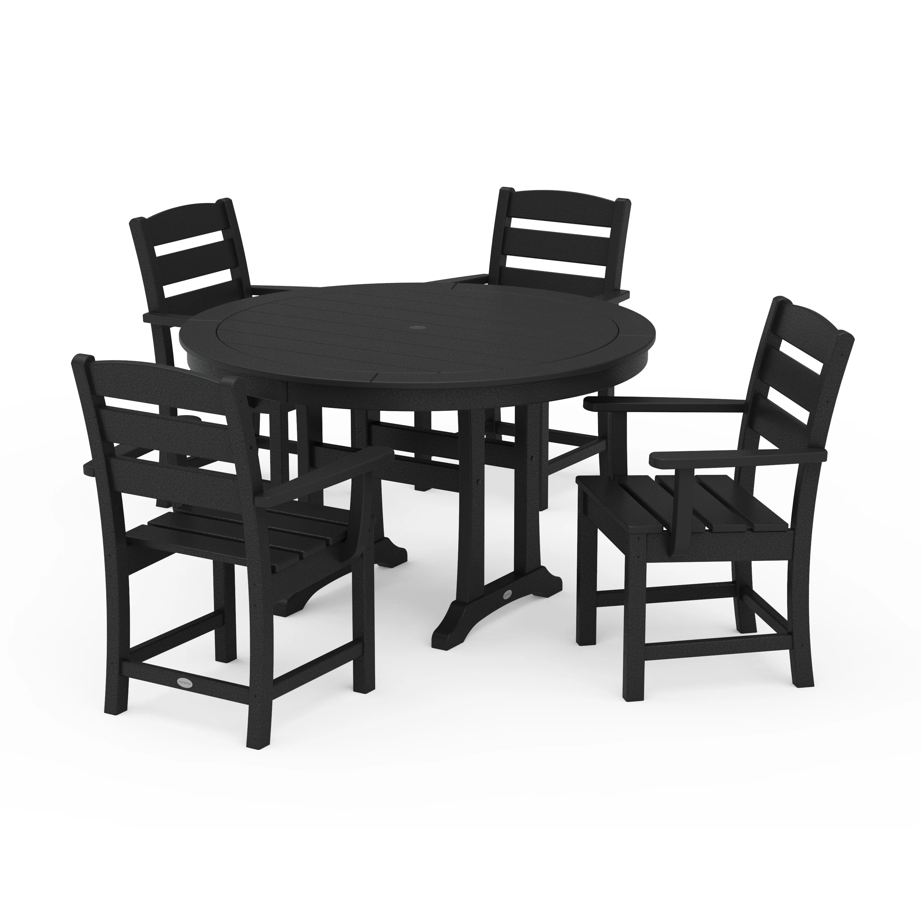 Lakeside 5-Piece Round Dining Set with Trestle Legs - Image 12