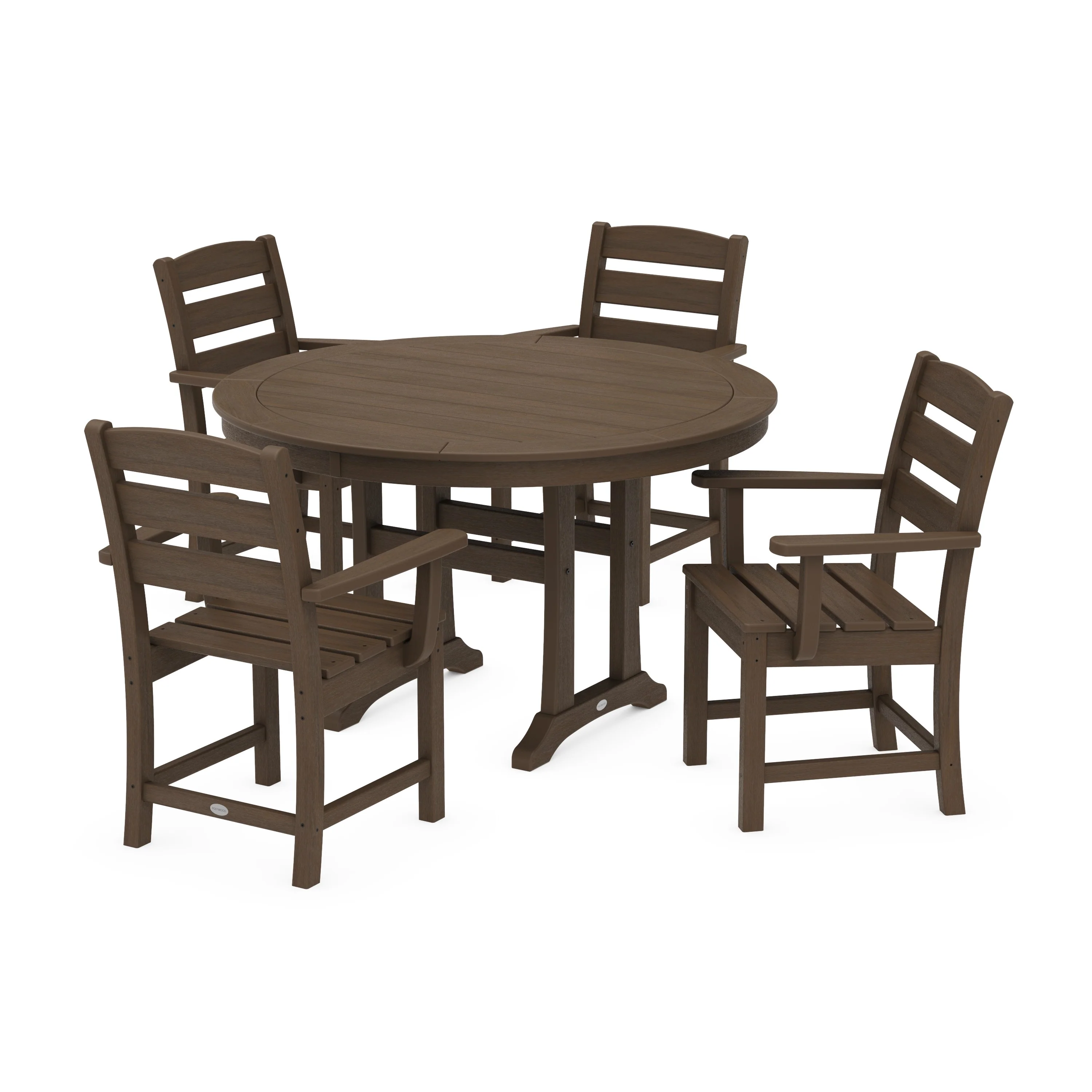 Lakeside 5-Piece Round Dining Set with Trestle Legs - Image 13
