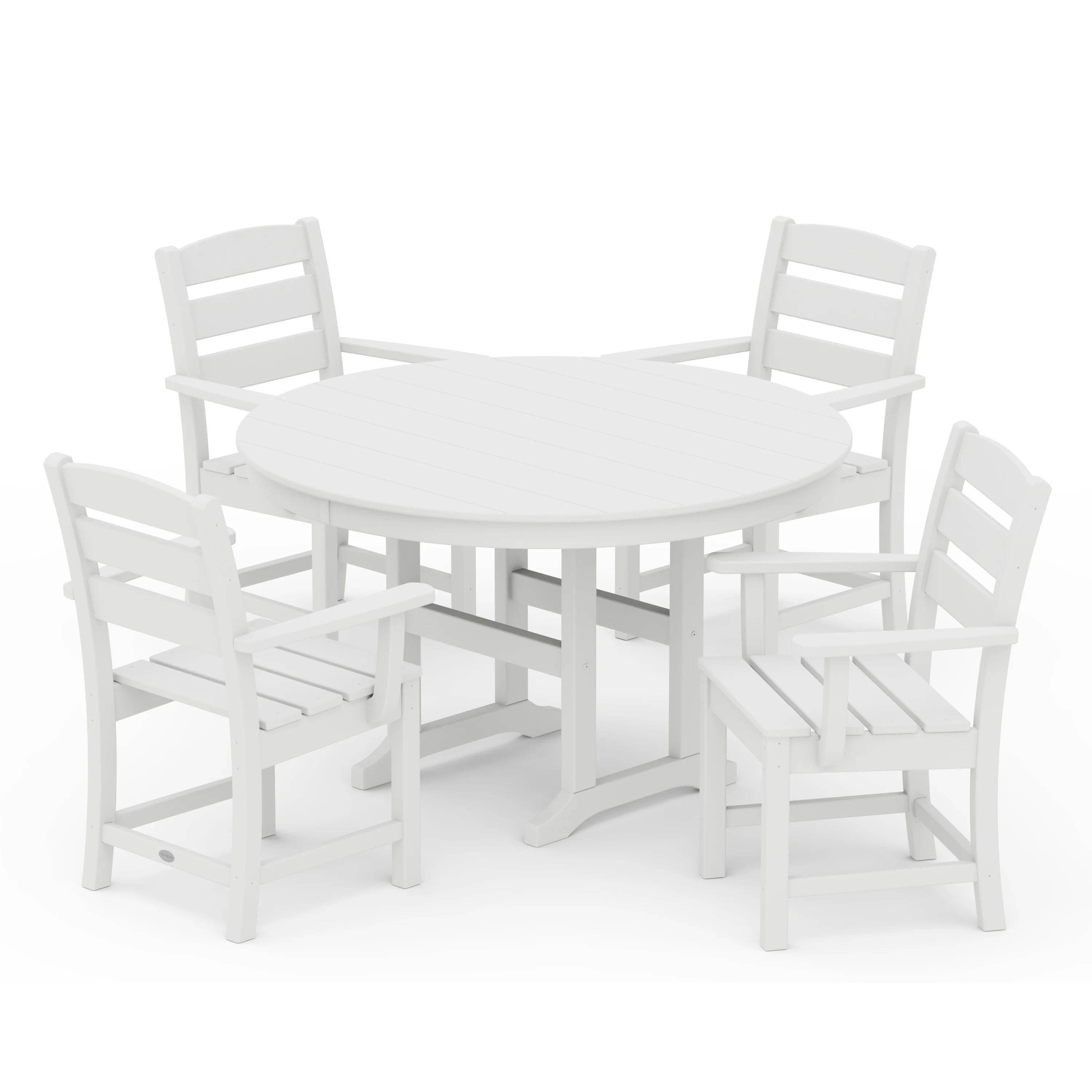 Lakeside 5-Piece Round Farmhouse Dining Set - Image 4