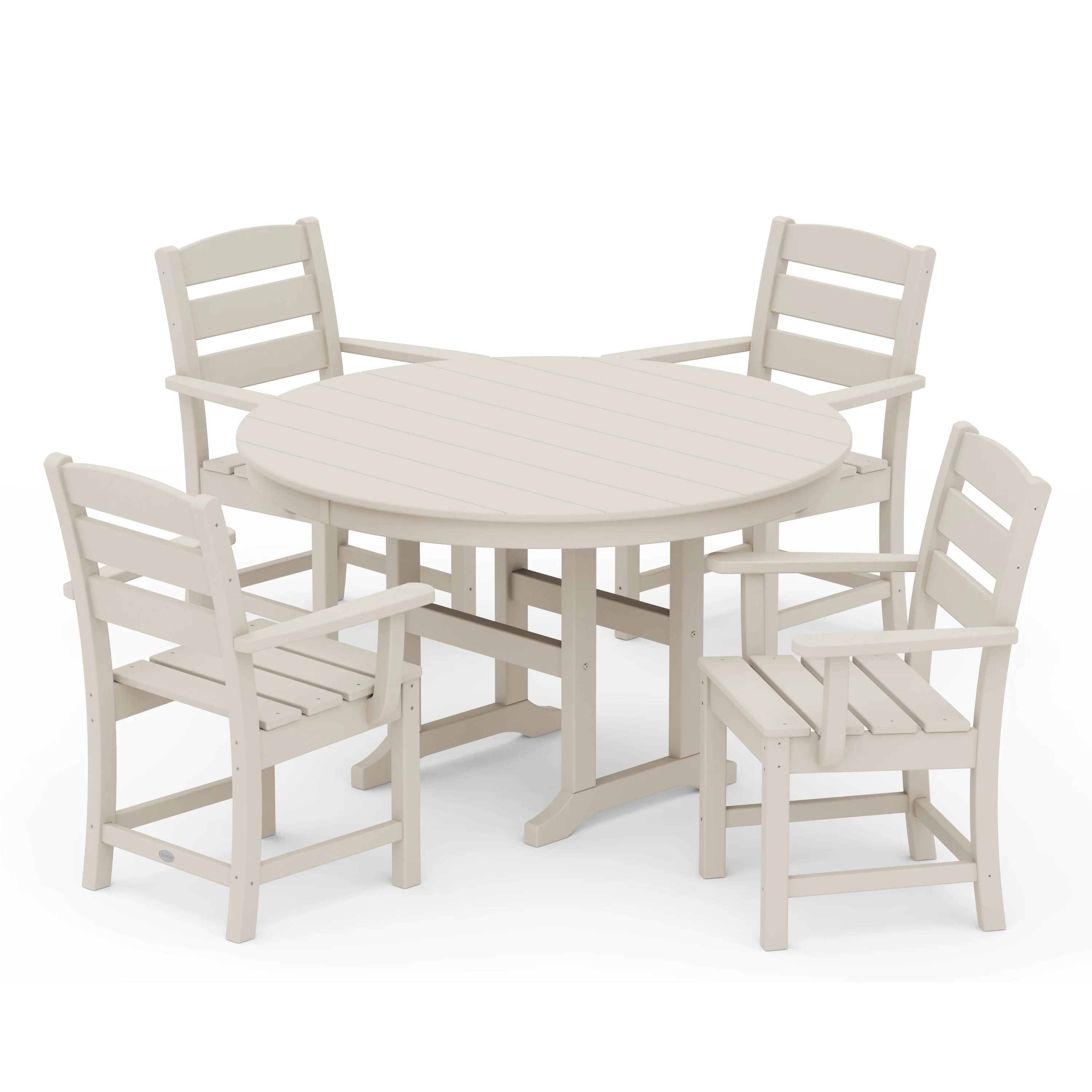 Lakeside 5-Piece Round Farmhouse Dining Set - Image 5