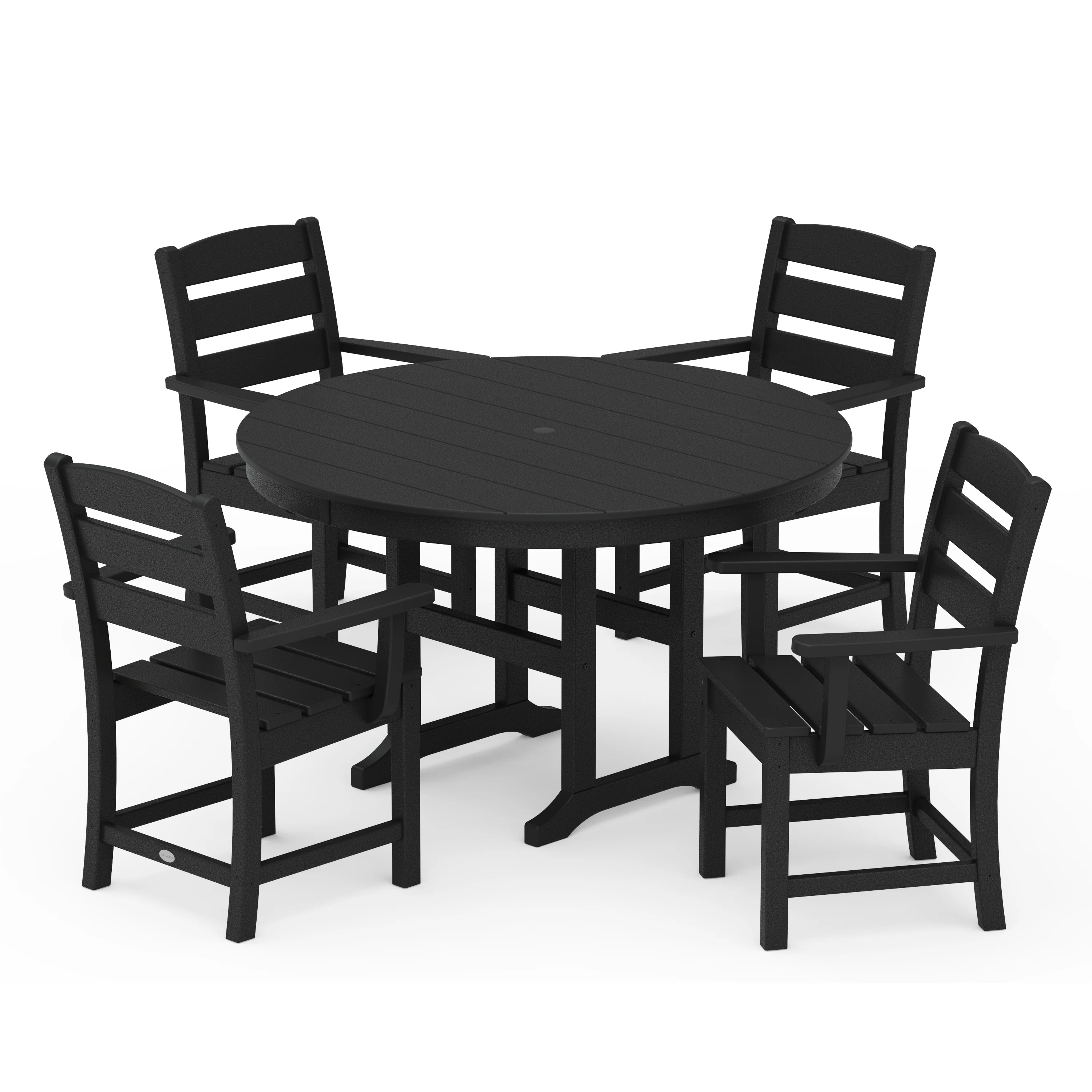 Lakeside 5-Piece Round Farmhouse Dining Set - Image 8