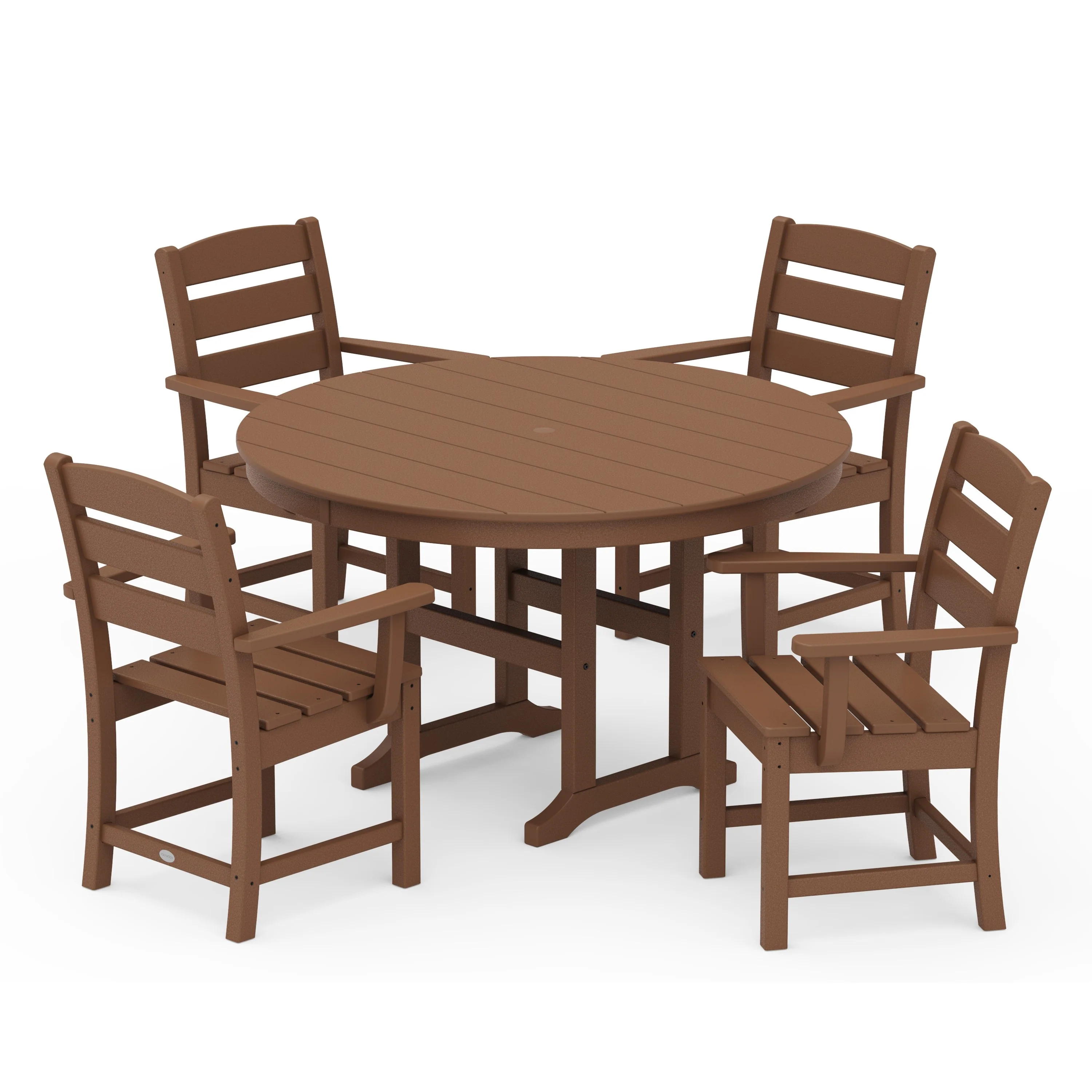 Lakeside 5-Piece Round Farmhouse Dining Set - Image 9