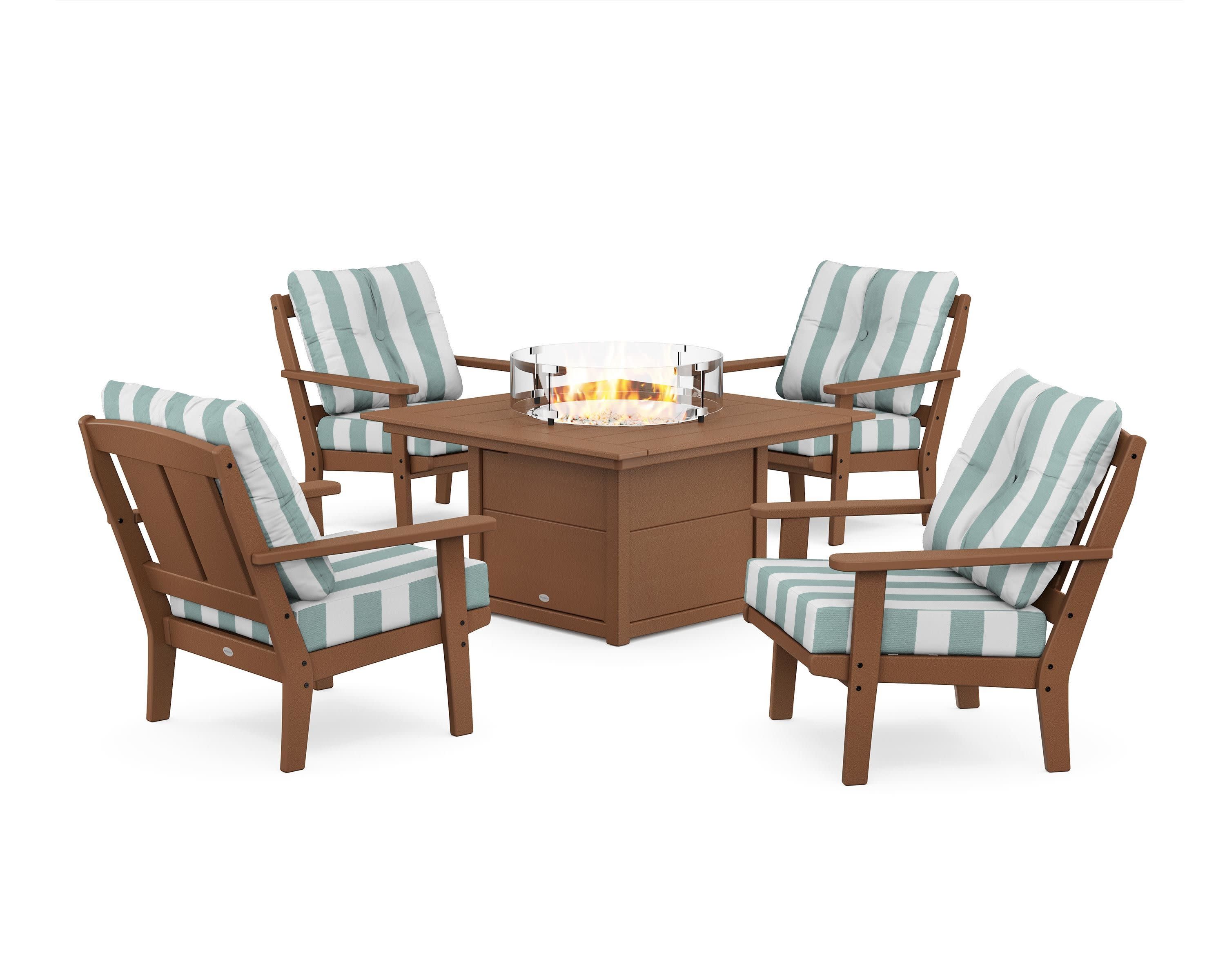 Mission 5-Piece Deep Seating Set with Fire Pit Table - Image 116