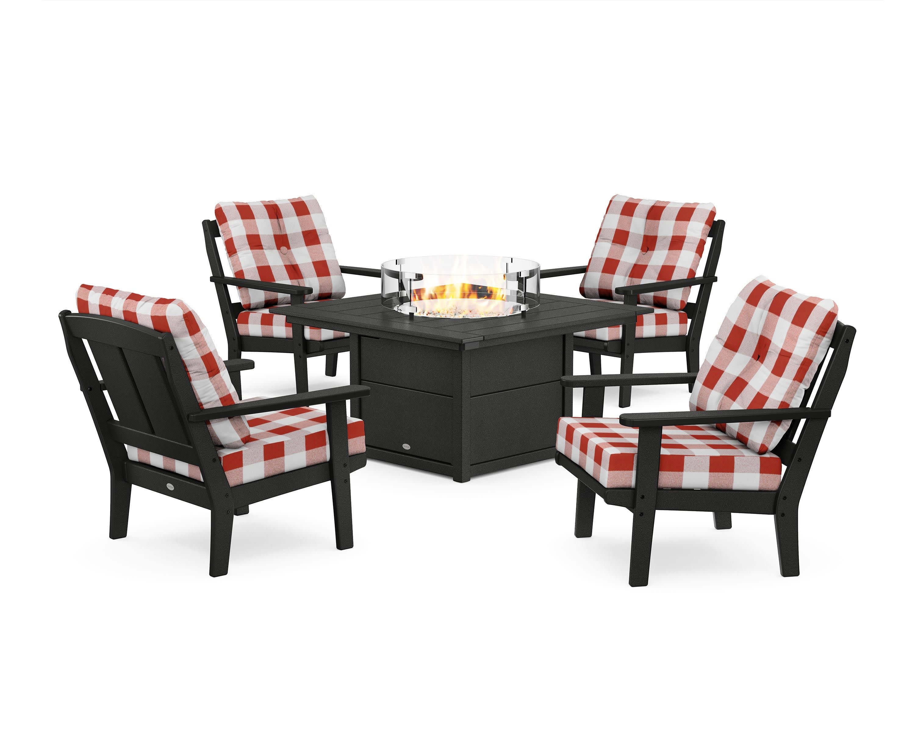 Mission 5-Piece Deep Seating Set with Fire Pit Table - Image 153