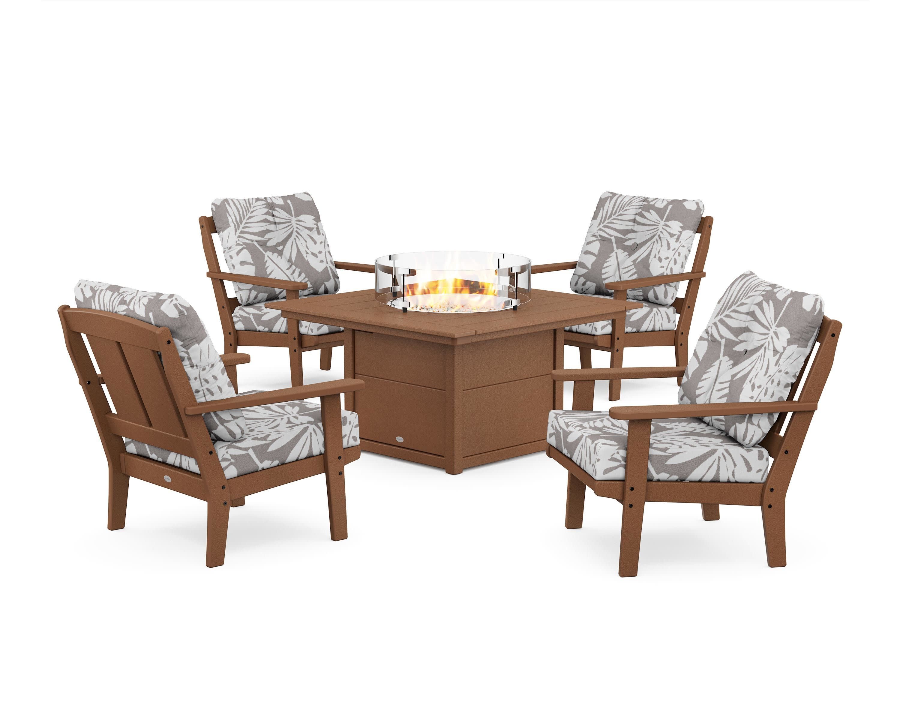 Mission 5-Piece Deep Seating Set with Fire Pit Table - Image 79