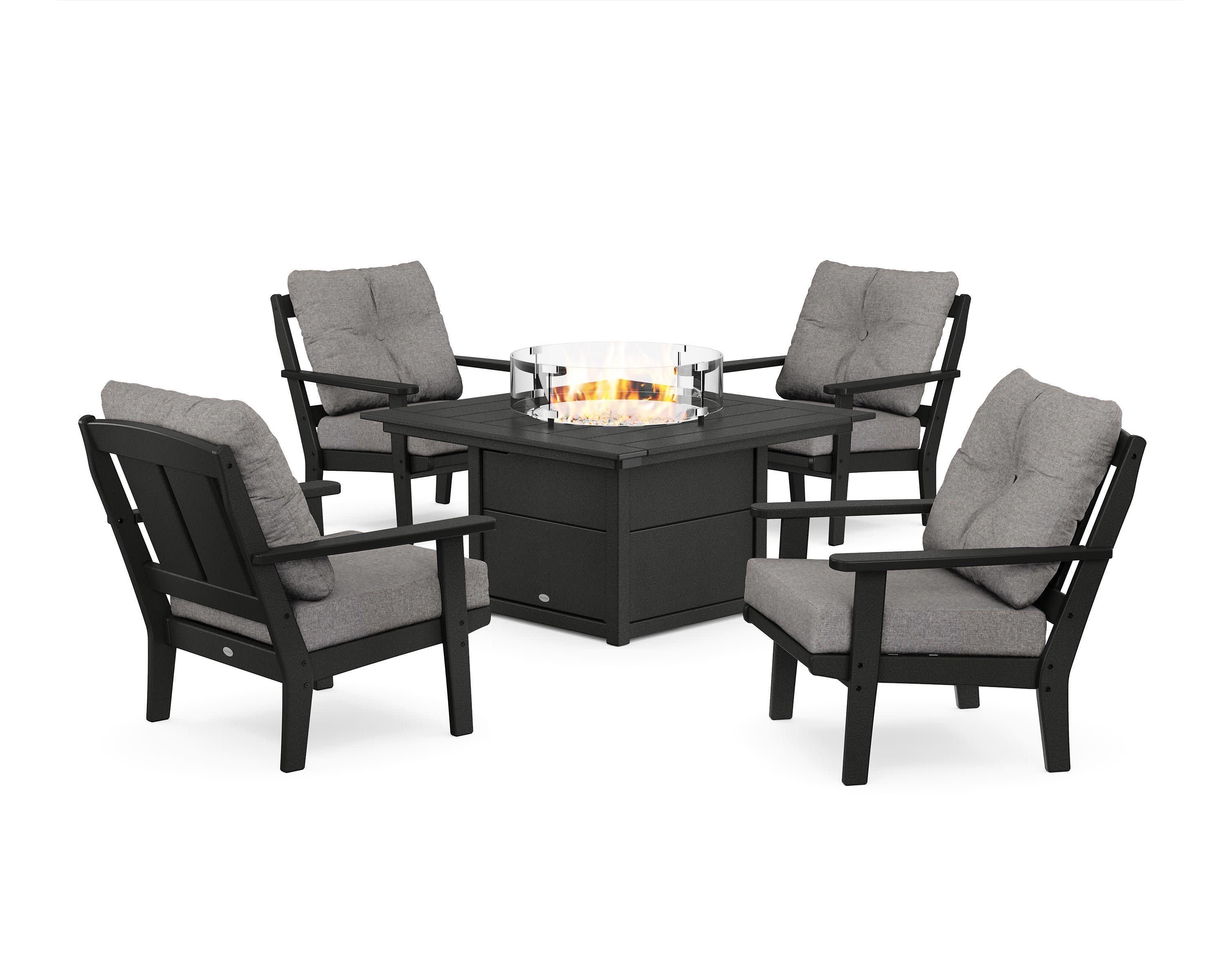 Mission 5-Piece Deep Seating Set with Fire Pit Table - Image 92