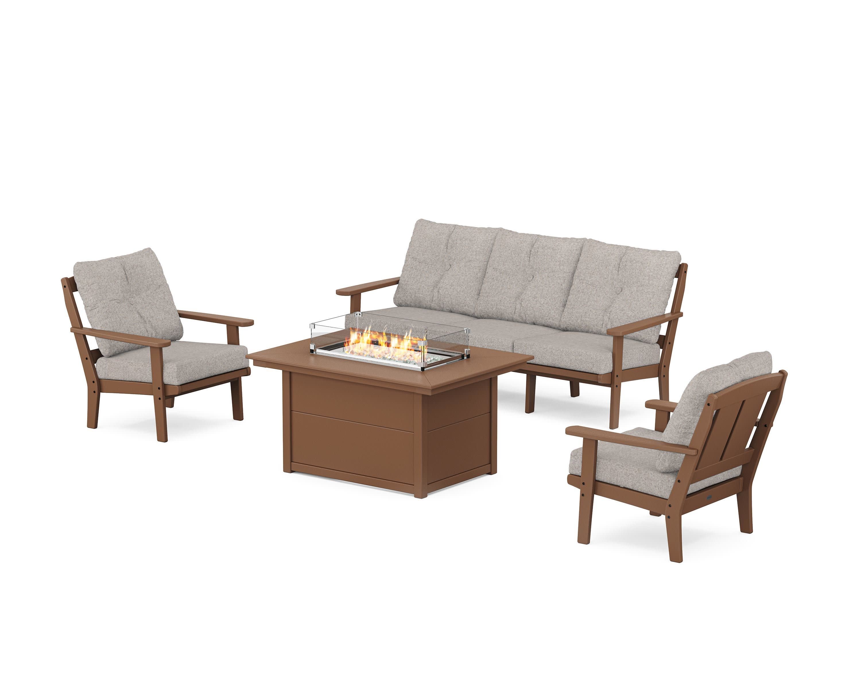 Mission Deep Seating Fire Pit Table Set - Image 150