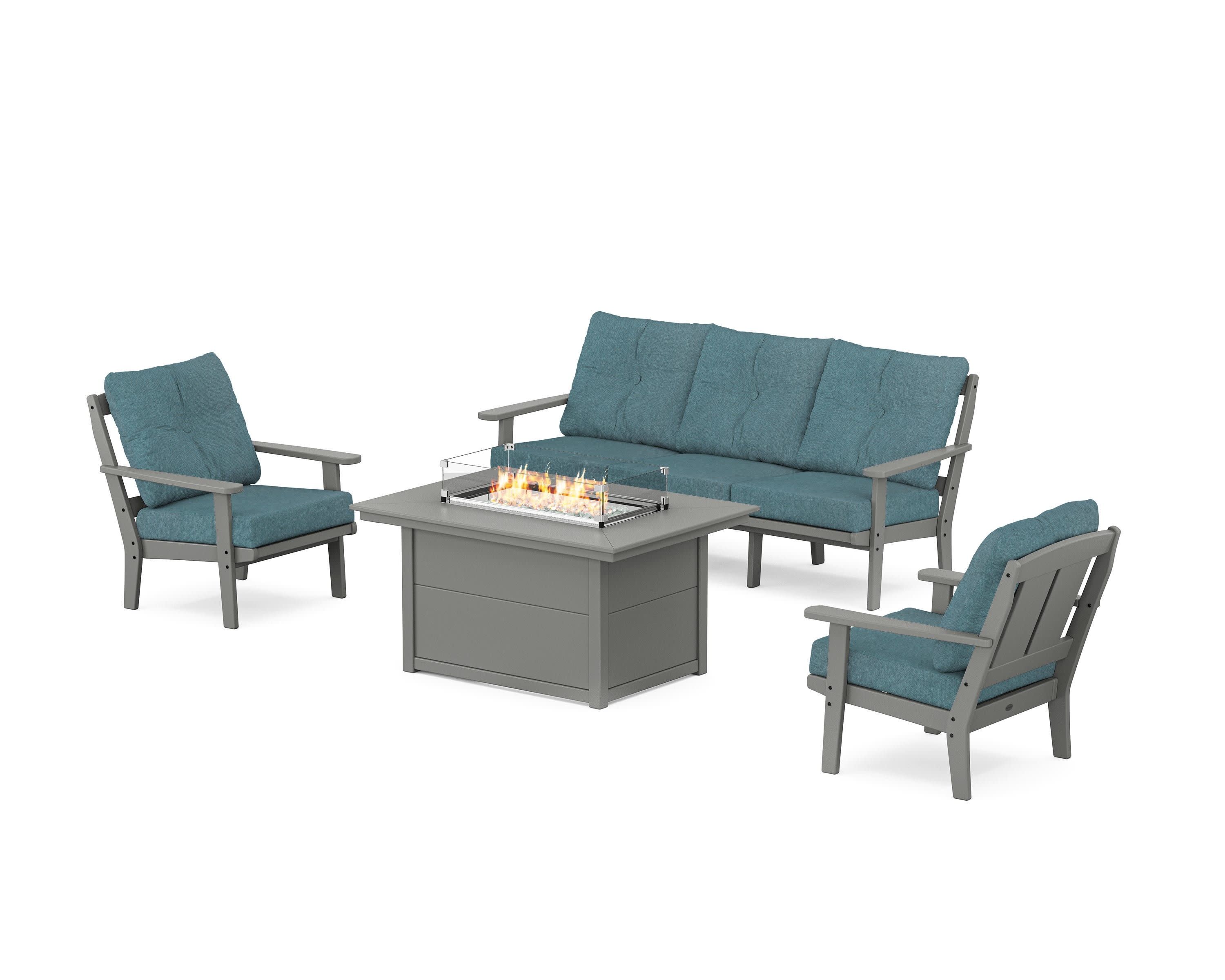 Mission Deep Seating Fire Pit Table Set - Image 178