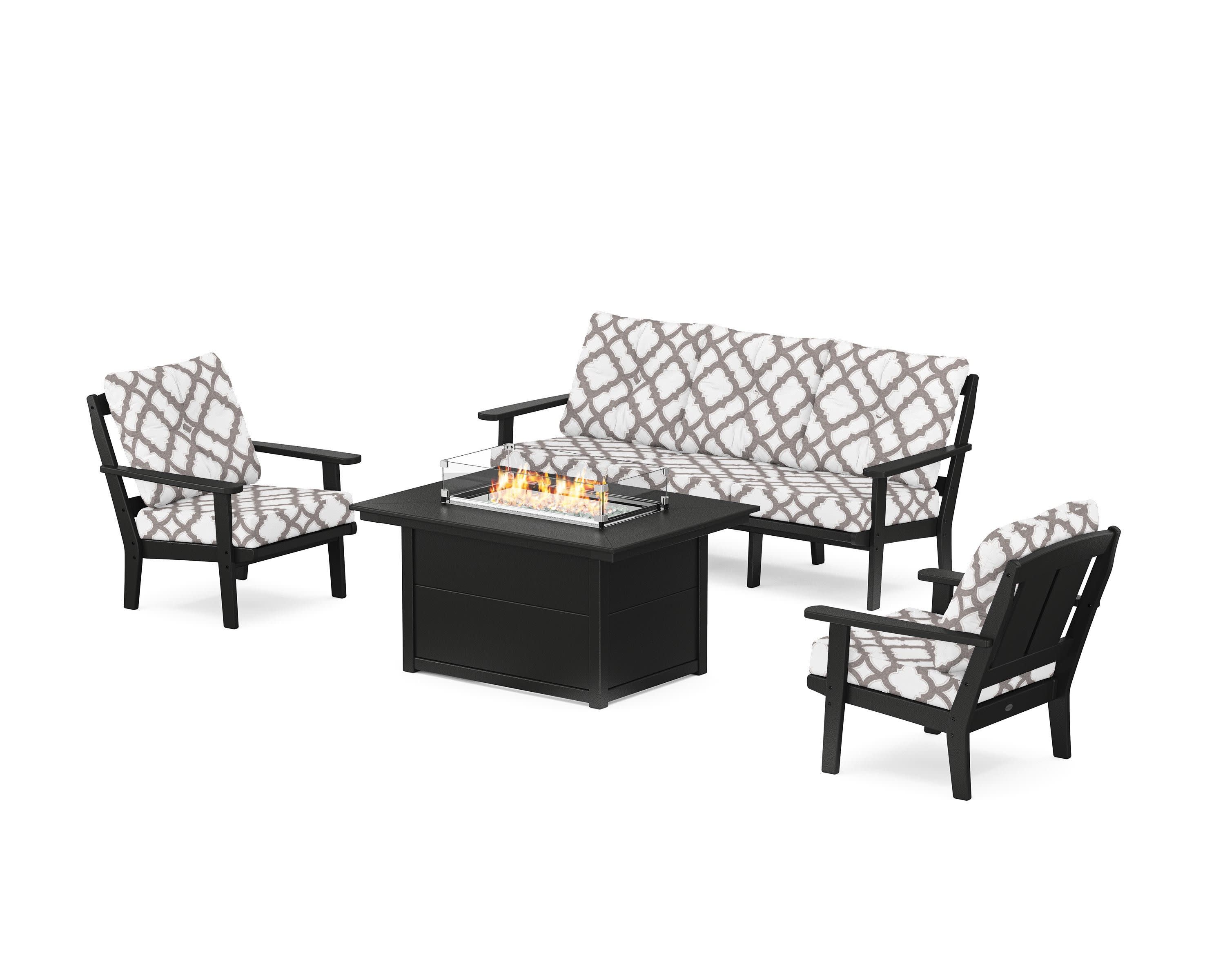 Mission Deep Seating Fire Pit Table Set - Image 18