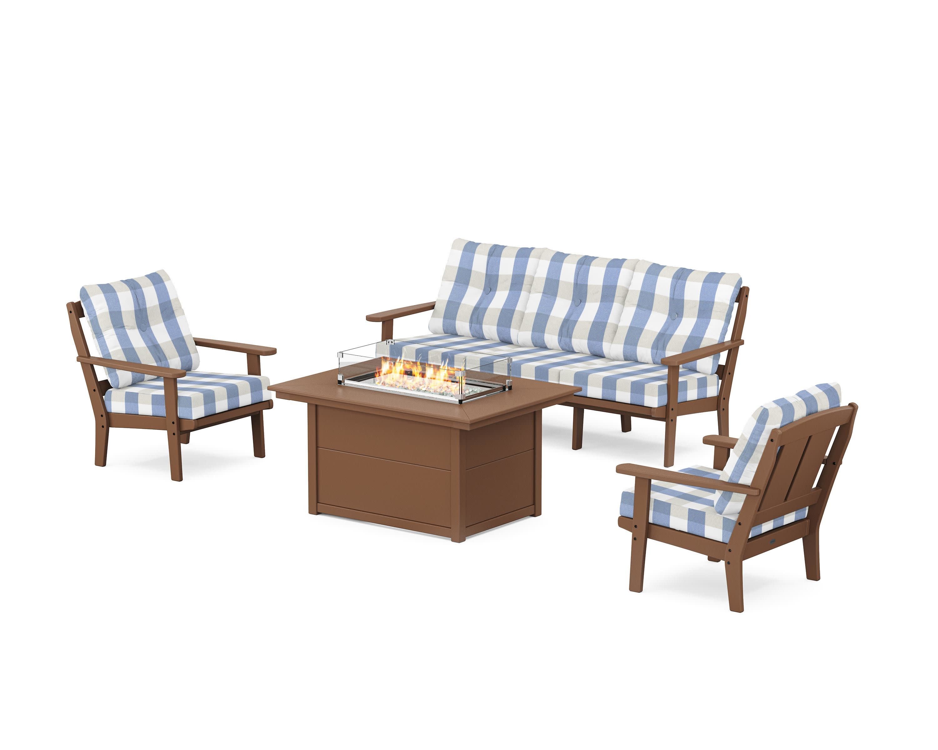 Mission Deep Seating Fire Pit Table Set - Image 207