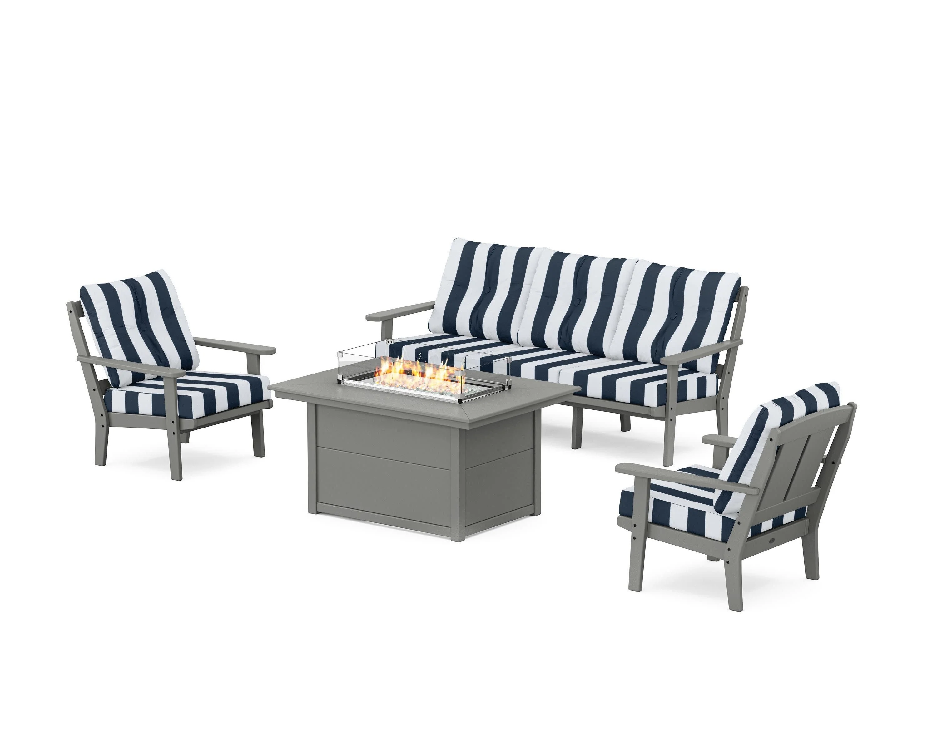 Mission Deep Seating Fire Pit Table Set - Image 209