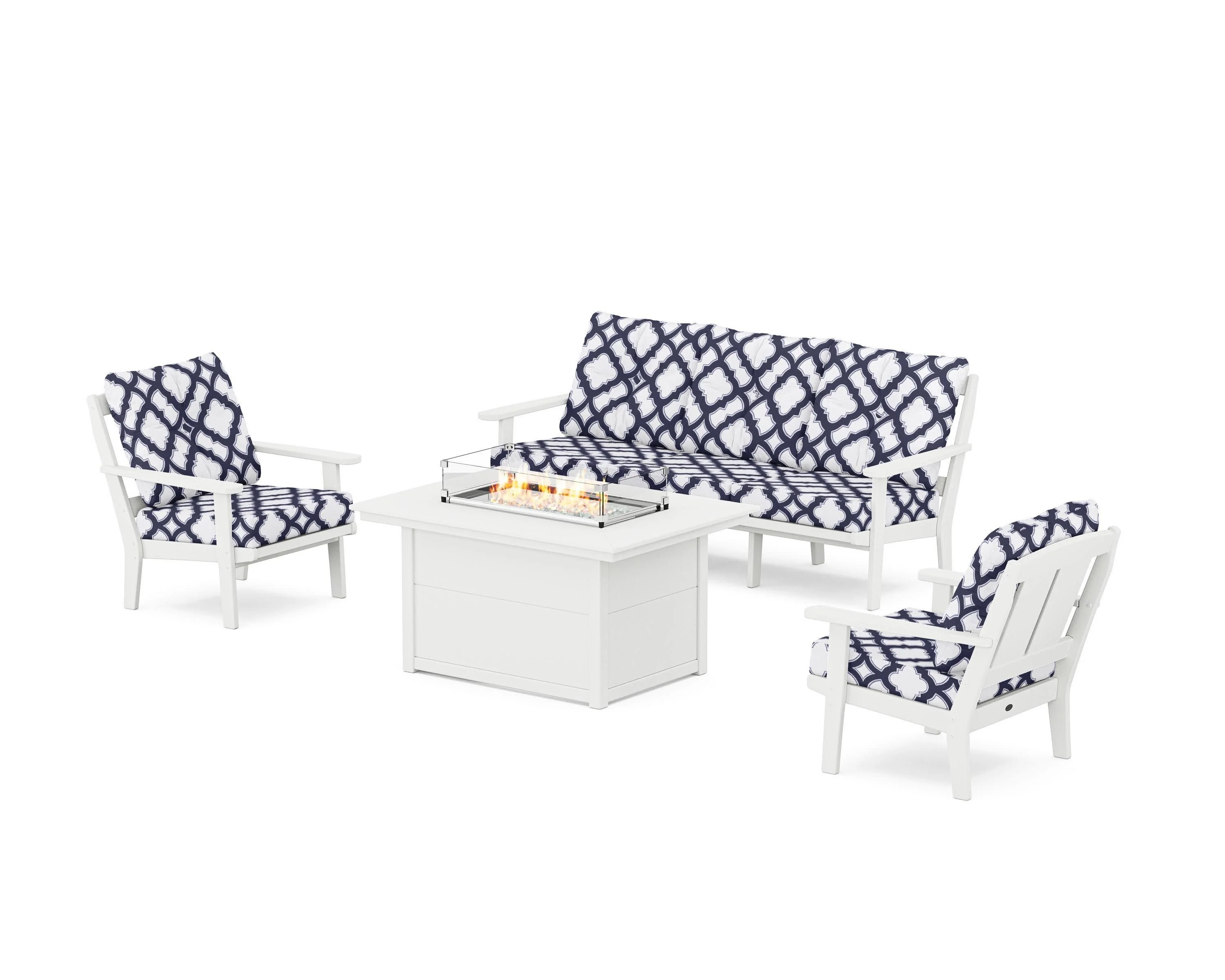 Mission Deep Seating Fire Pit Table Set - Image 29