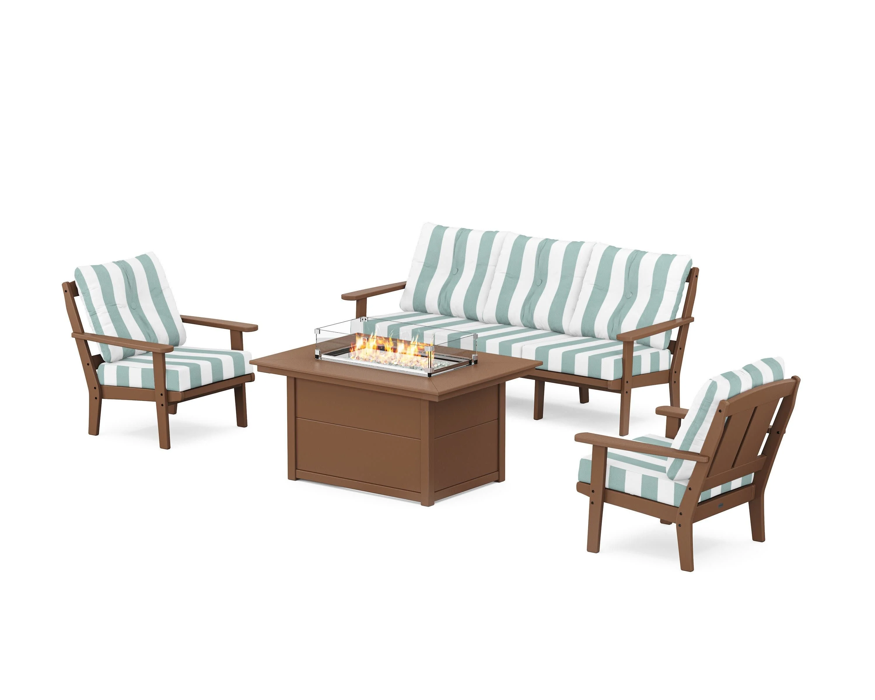 Mission Deep Seating Fire Pit Table Set - Image 38