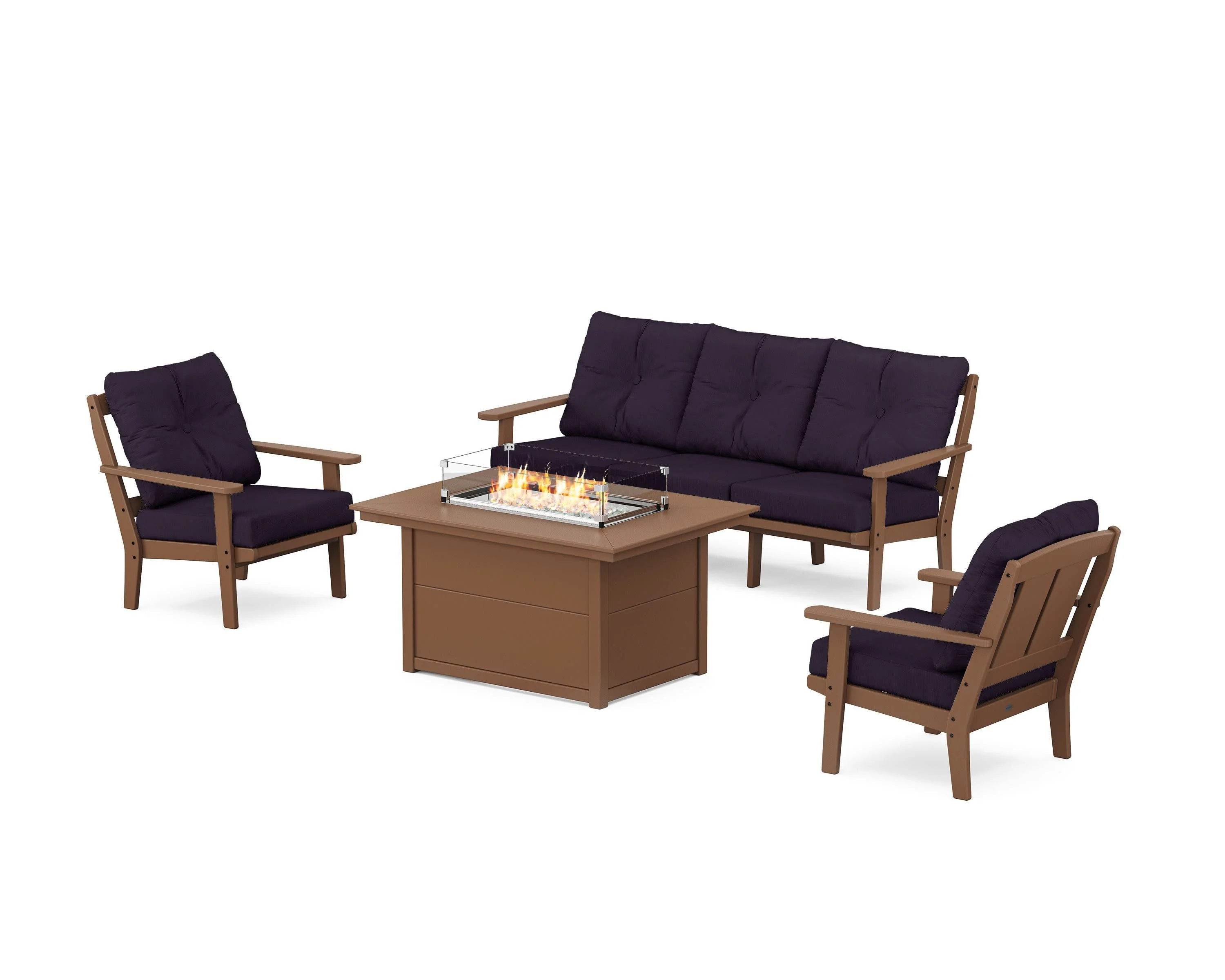 Mission Deep Seating Fire Pit Table Set - Image 52
