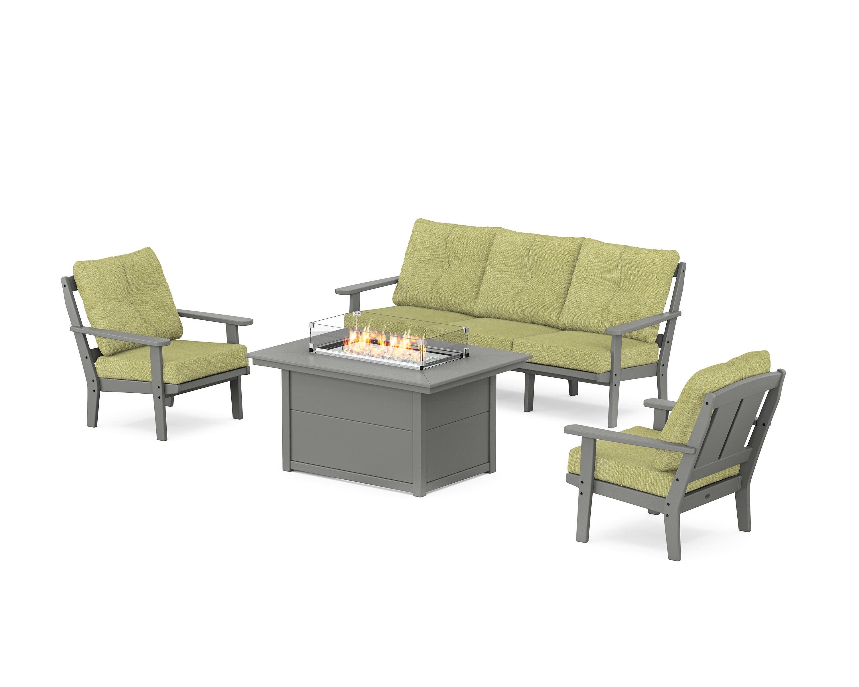 Mission Deep Seating Fire Pit Table Set - Image 54