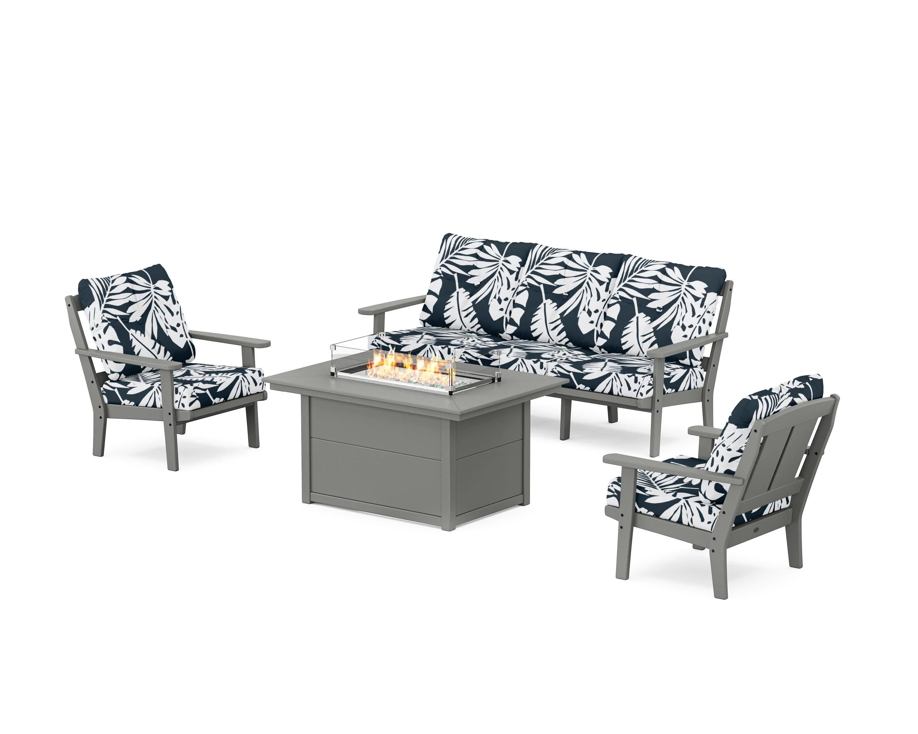 Mission Deep Seating Fire Pit Table Set - Image 70