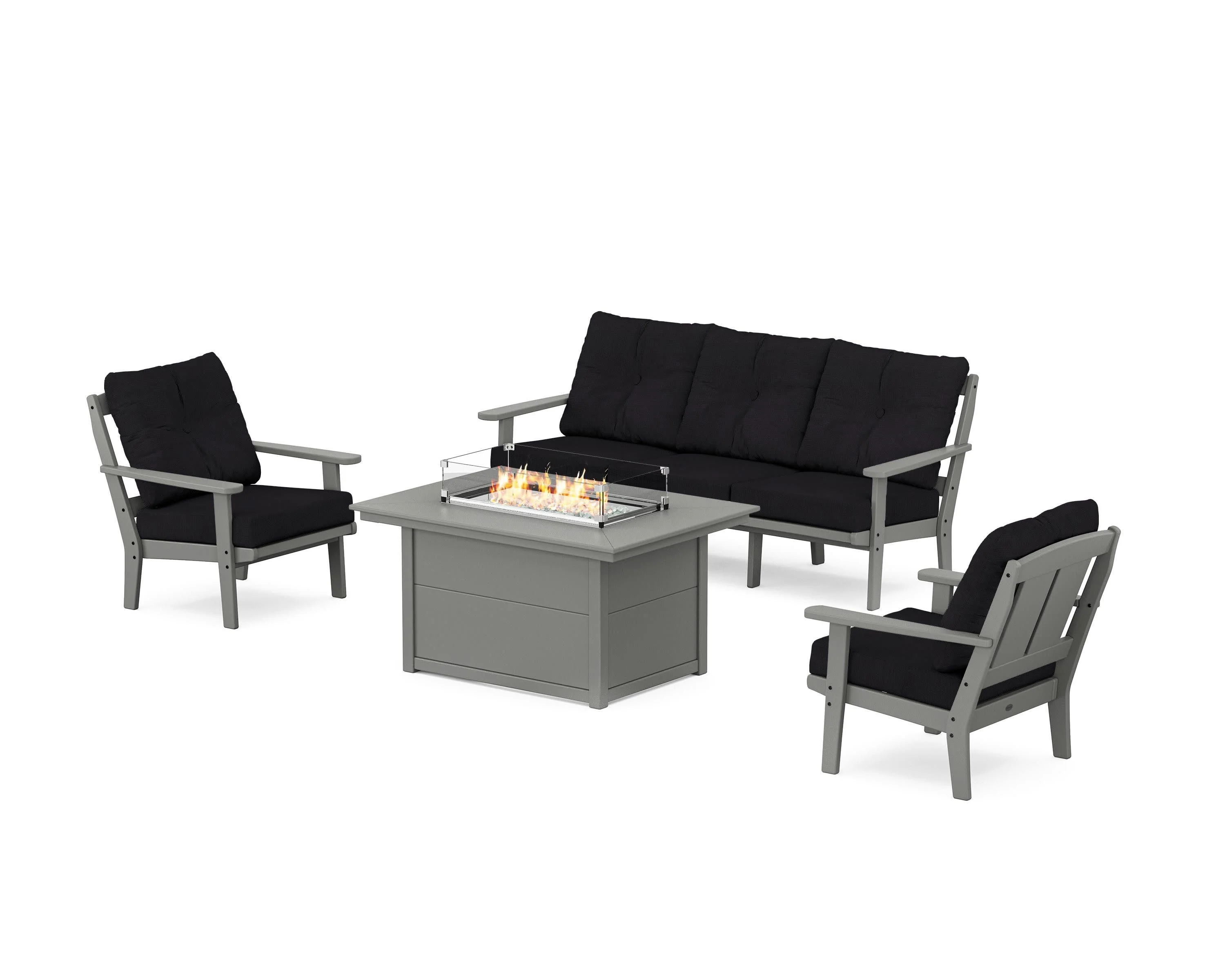 Mission Deep Seating Fire Pit Table Set - Image 73