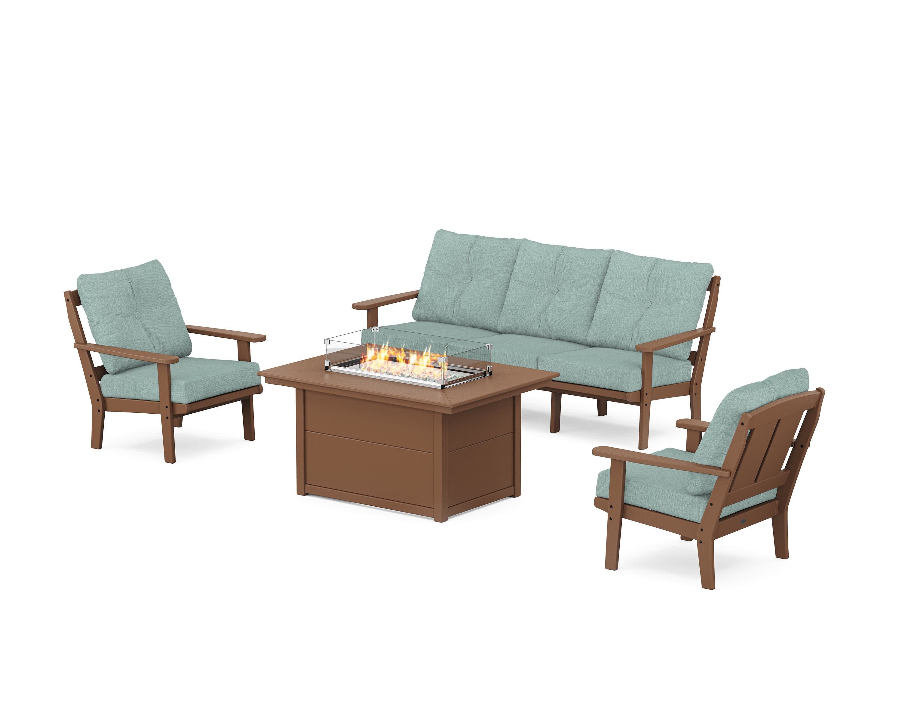 Mission Deep Seating Fire Pit Table Set - Image 77