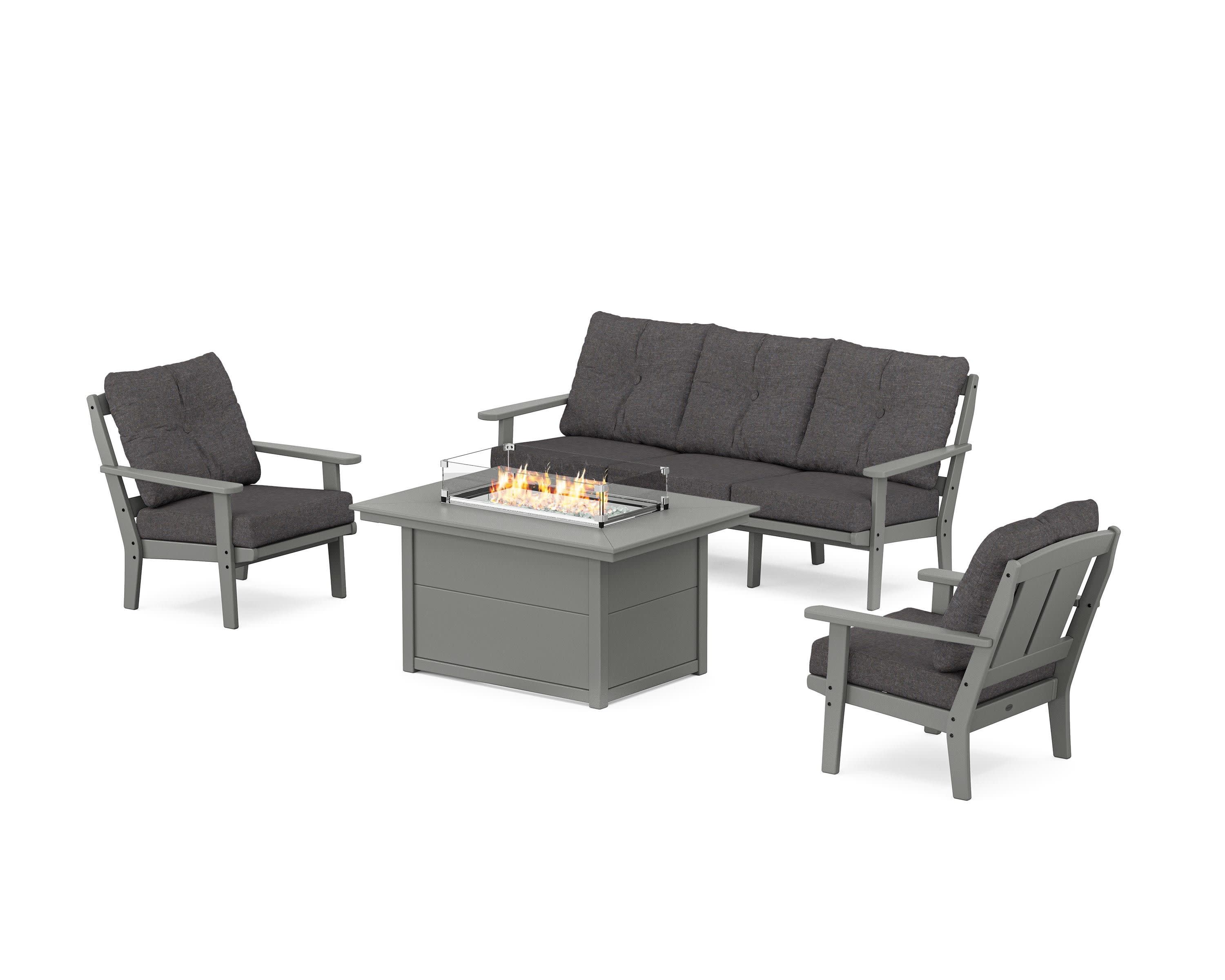 Mission Deep Seating Fire Pit Table Set - Image 83