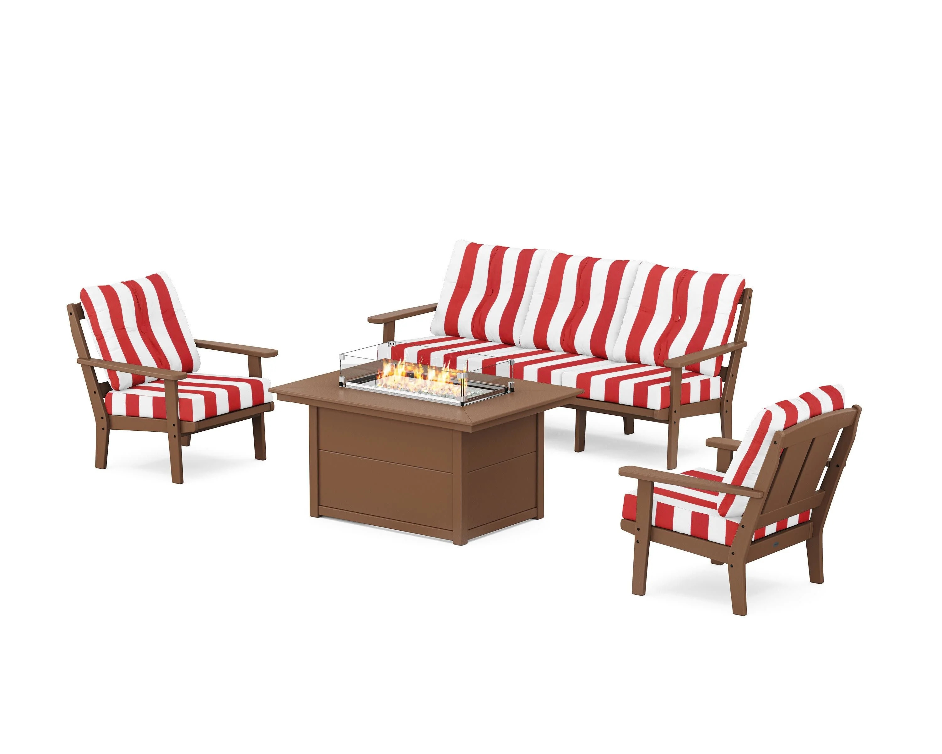 Mission Deep Seating Fire Pit Table Set - Image 86