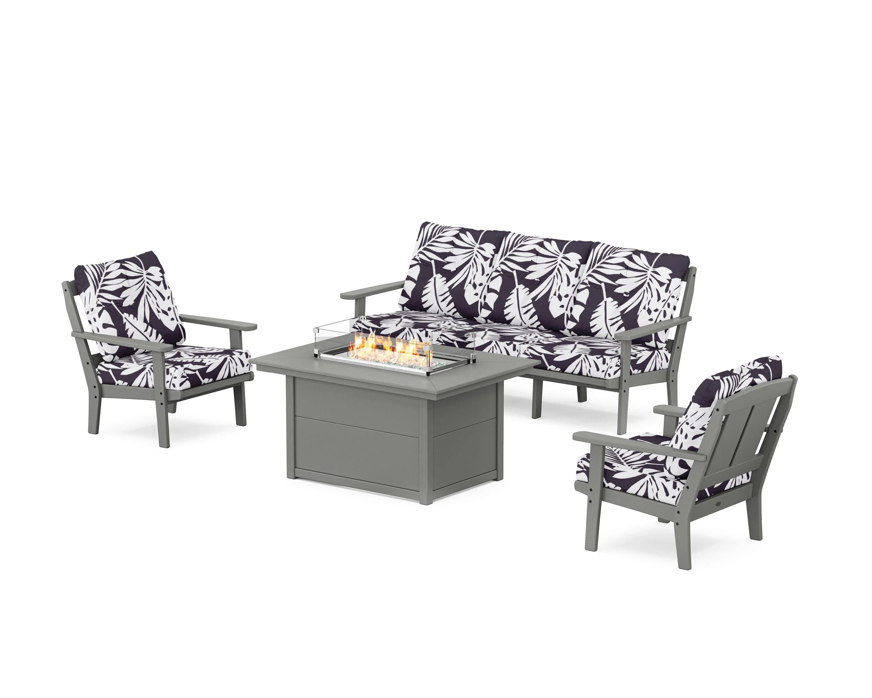 Mission Deep Seating Fire Pit Table Set - Image 91
