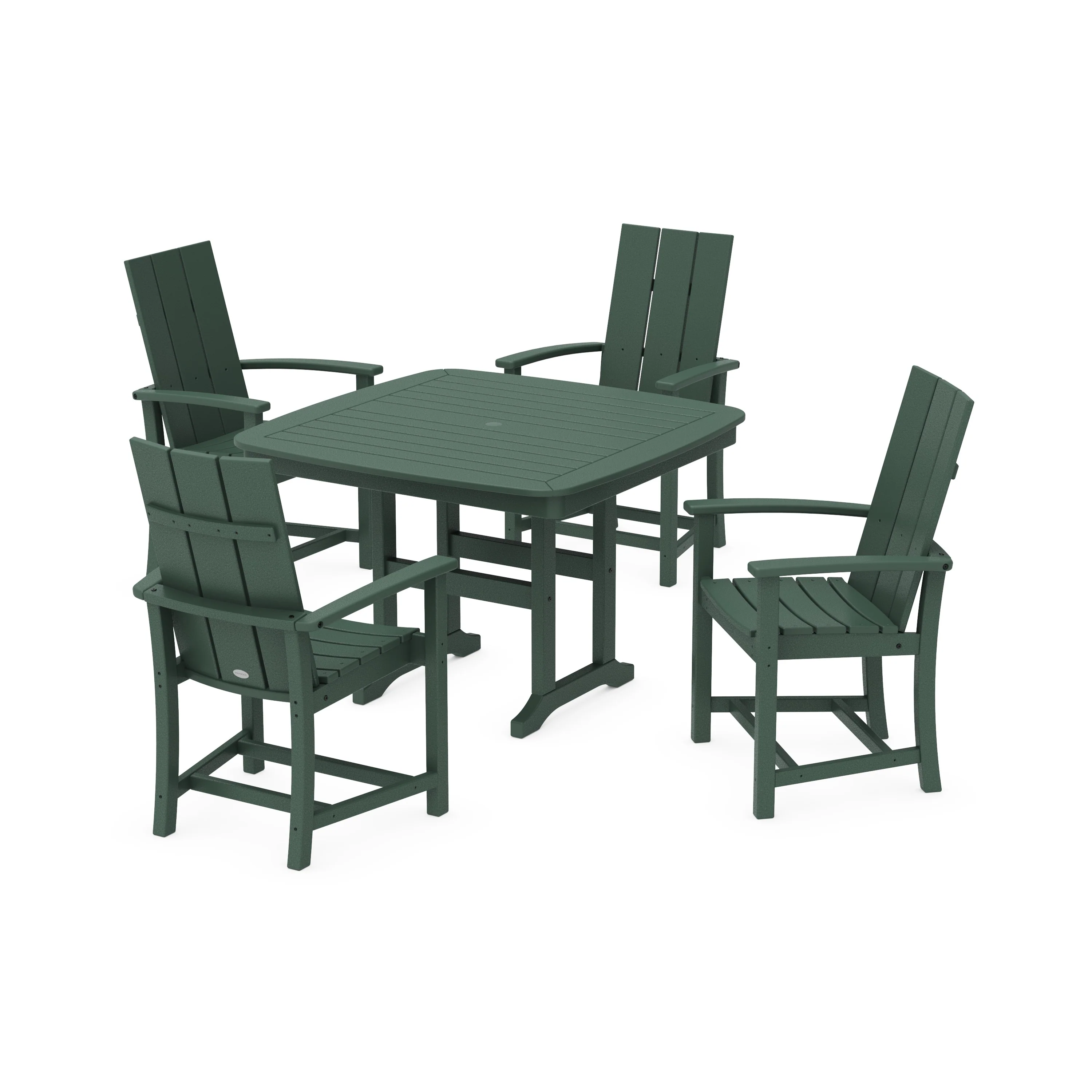 Modern Adirondack 5-Piece Dining Set with Trestle Legs - Image 15