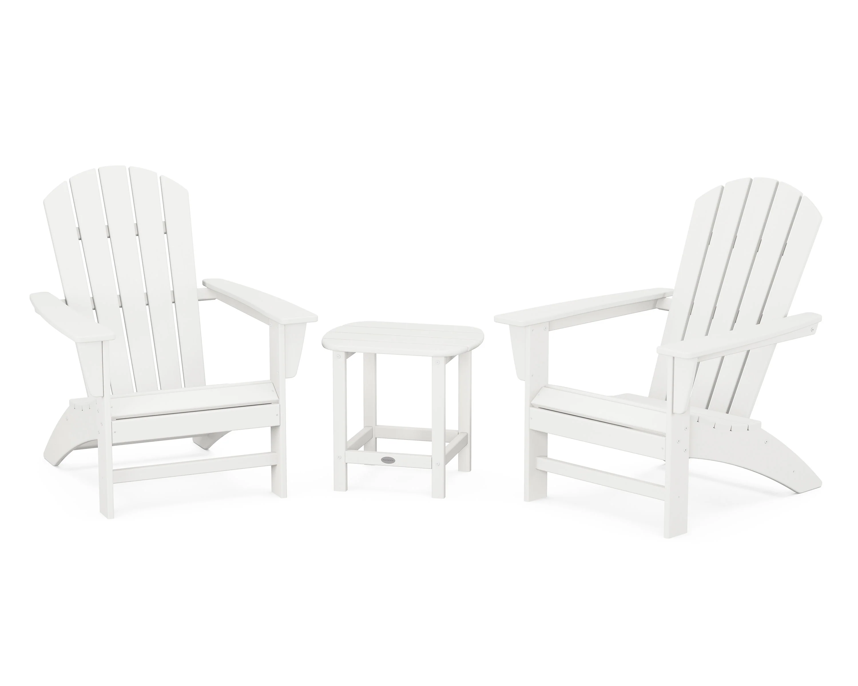 Nautical 3-Piece Adirondack Set with South Beach 18" Side Table - Image 2