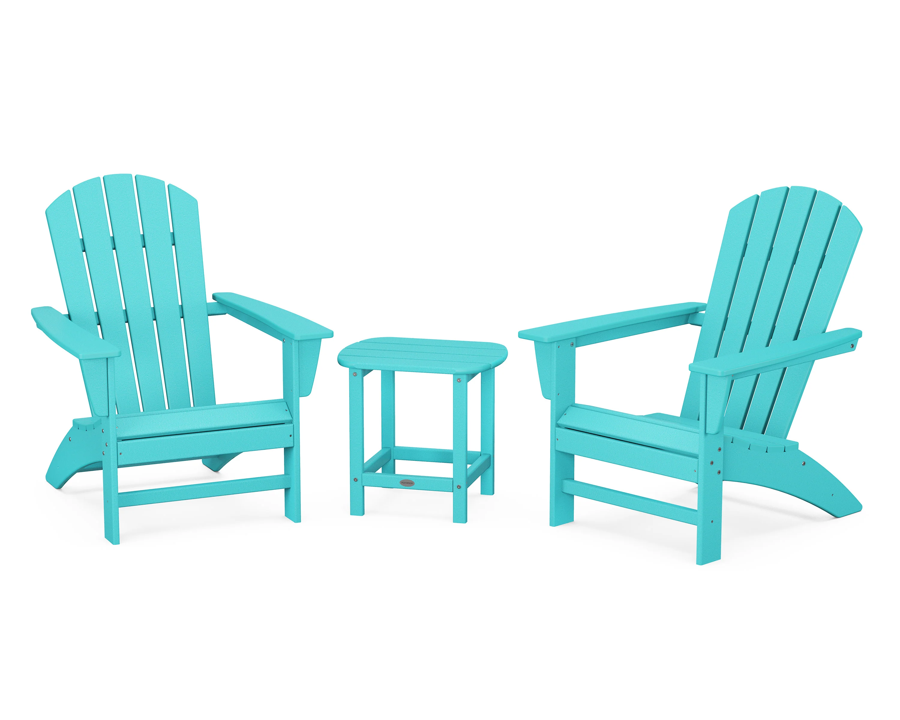 Nautical 3-Piece Adirondack Set with South Beach 18" Side Table - Image 9