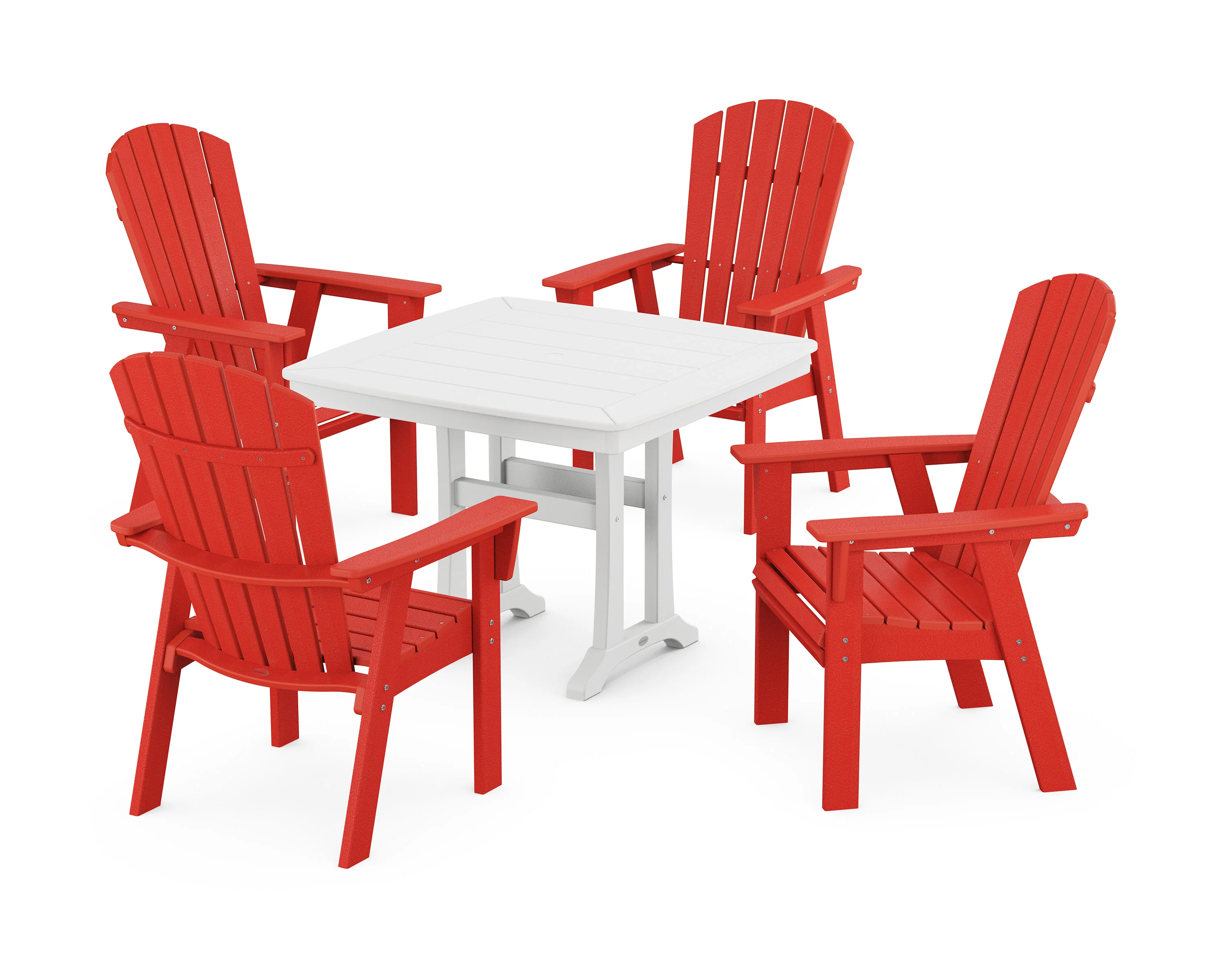 Nautical Adirondack 5-Piece Dining Set with Trestle Legs - Image 14