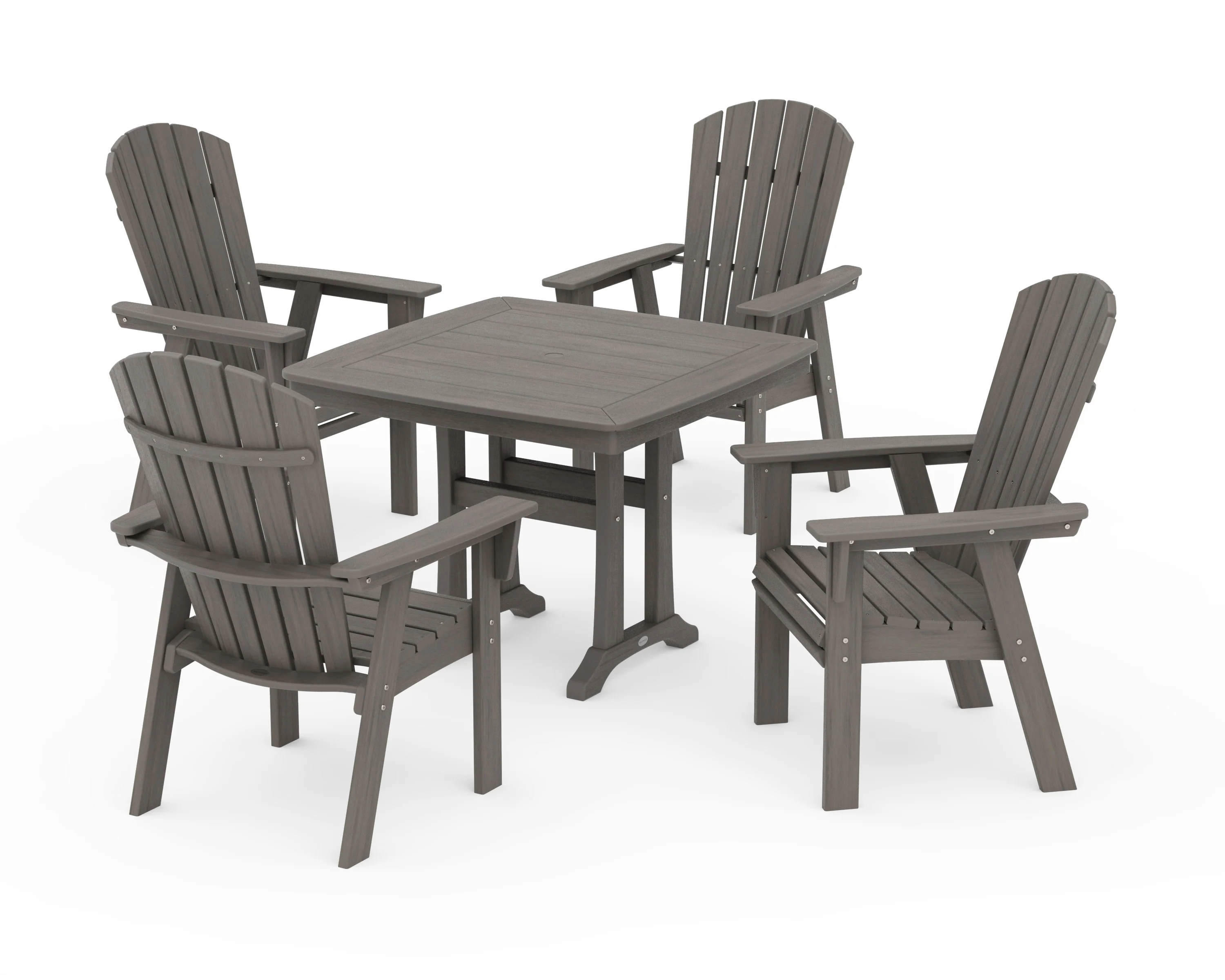 Nautical Adirondack 5-Piece Dining Set with Trestle Legs - Image 20