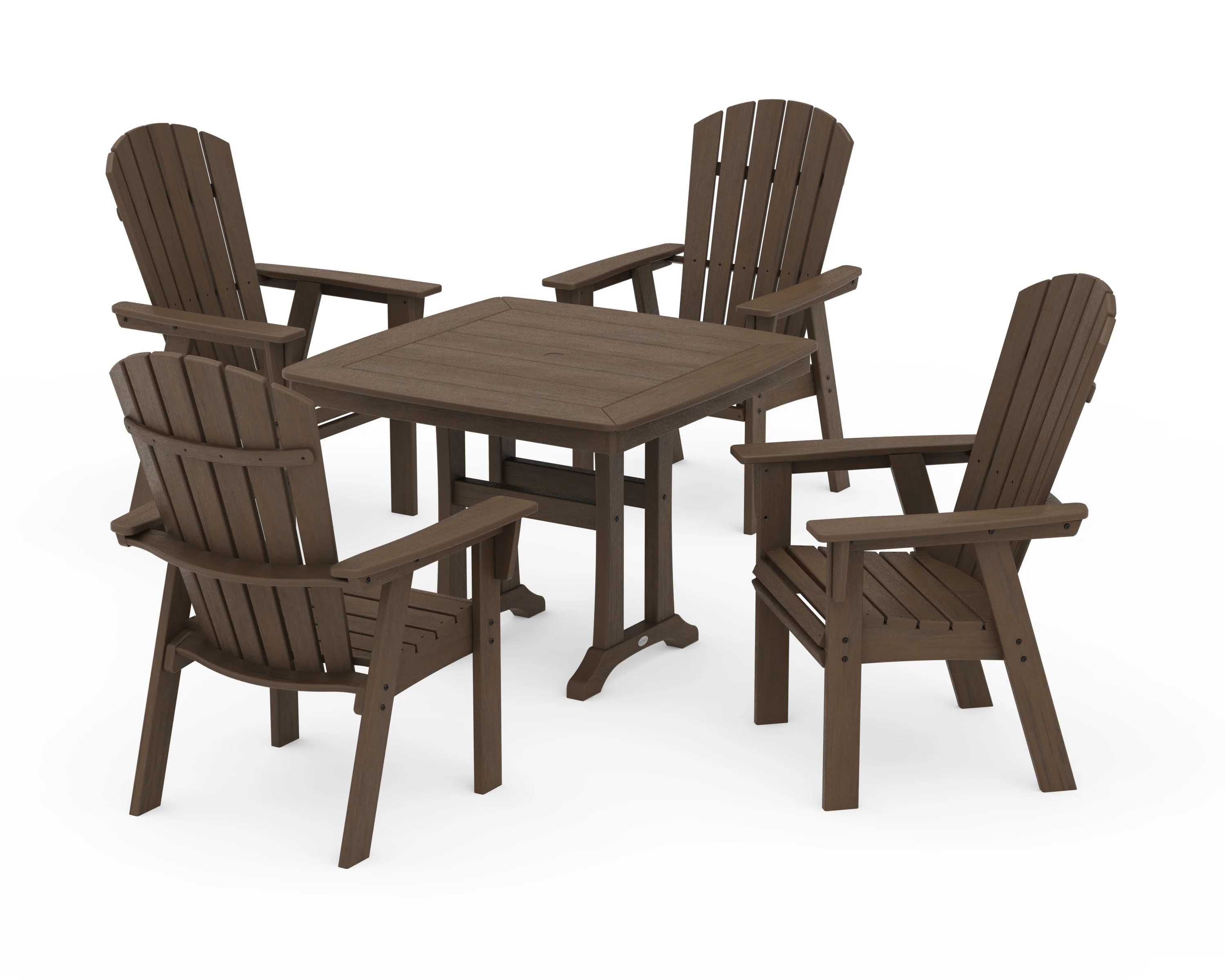 Nautical Adirondack 5-Piece Dining Set with Trestle Legs - Image 21