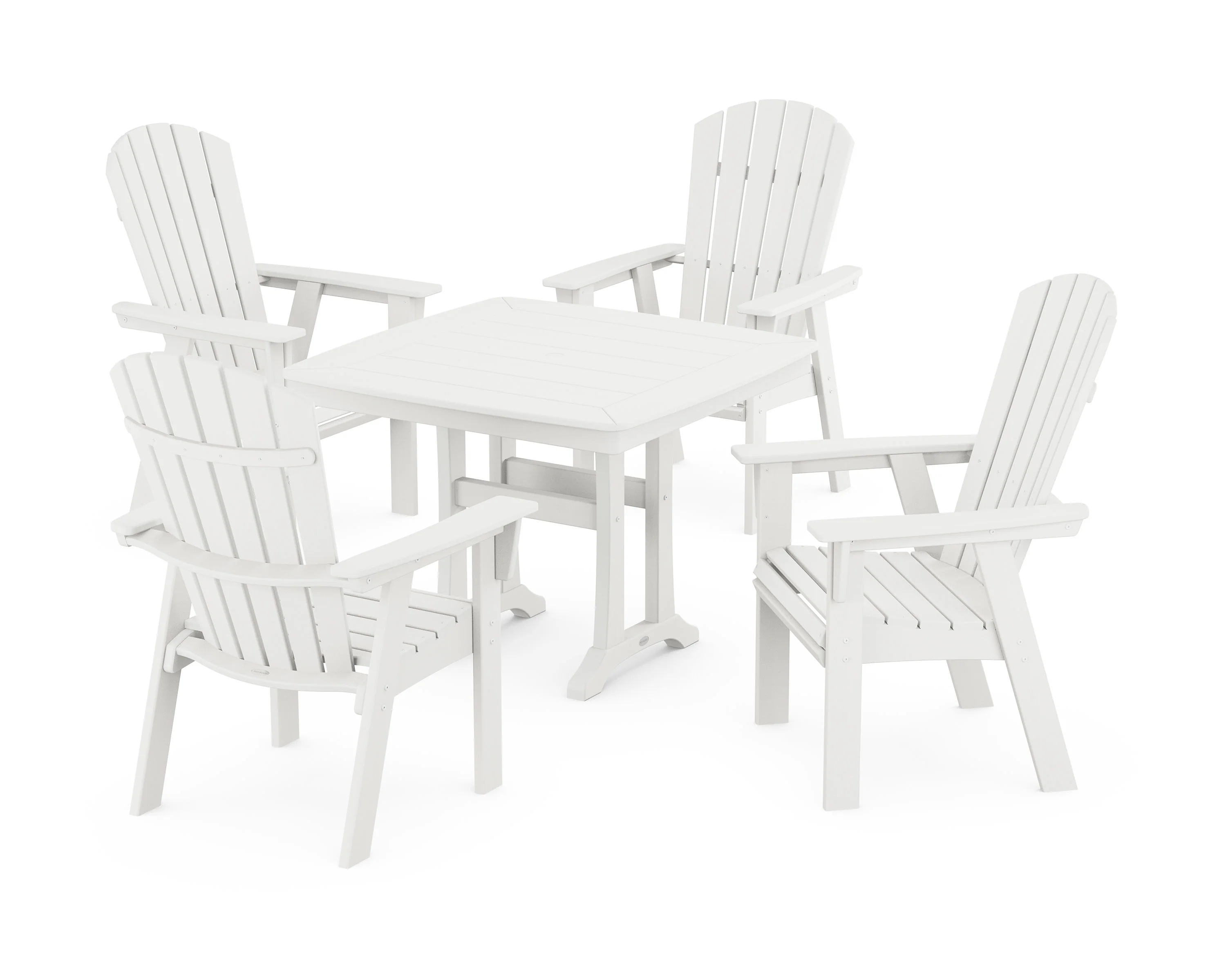 Nautical Adirondack 5-Piece Dining Set with Trestle Legs - Image 4