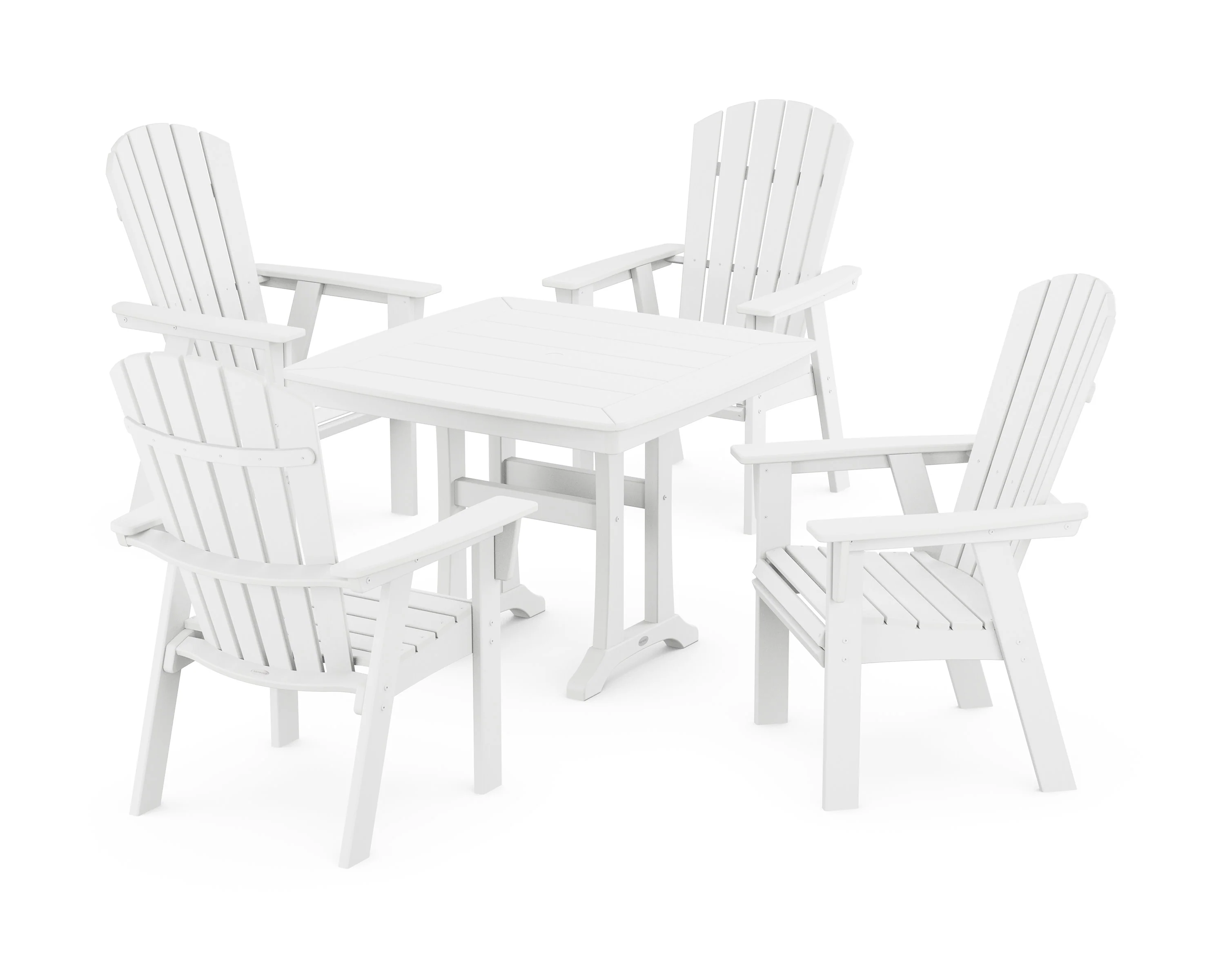 Nautical Adirondack 5-Piece Dining Set with Trestle Legs - Image 8