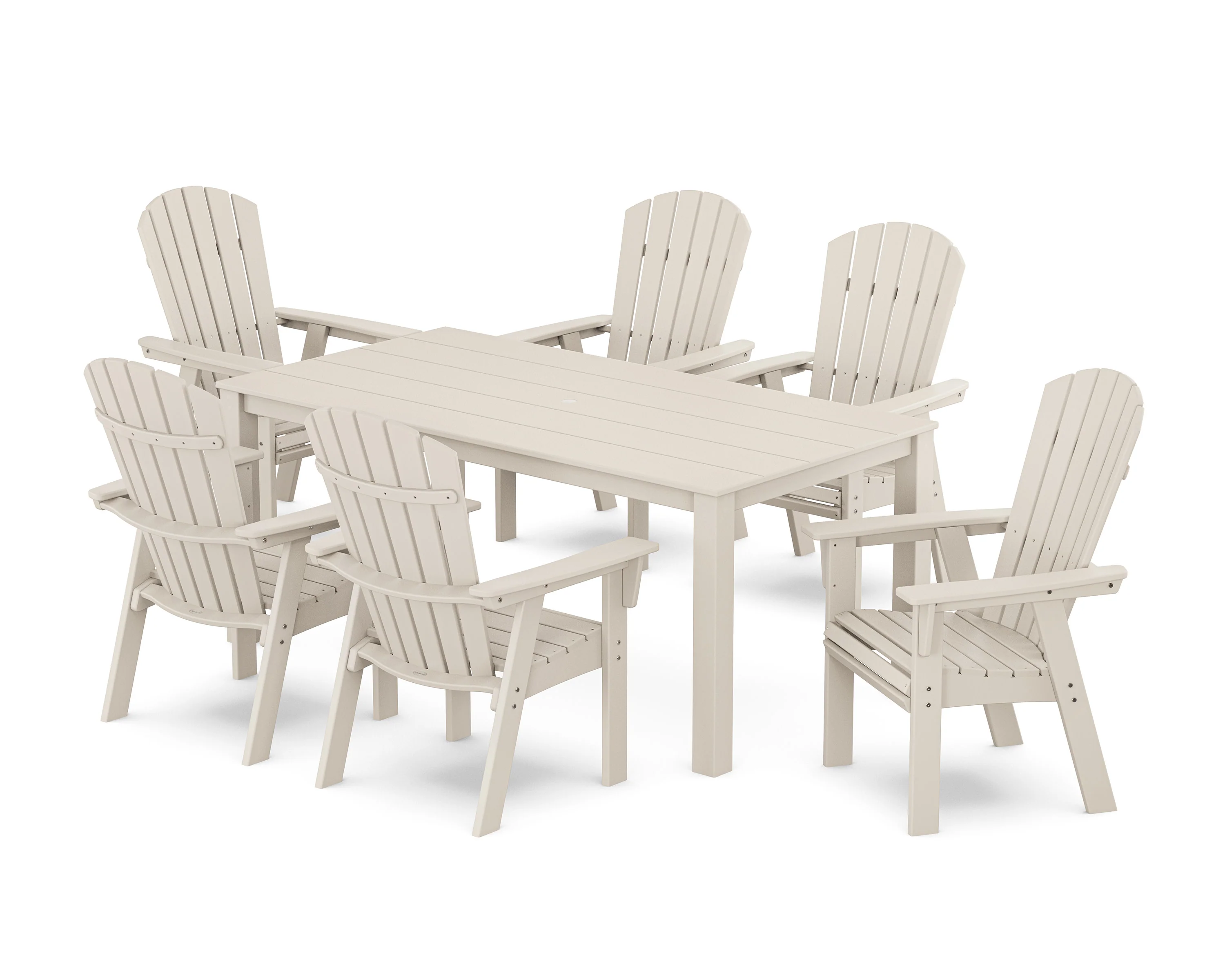 Nautical Curveback Adirondack 7-Piece Parsons Dining Set - Image 8