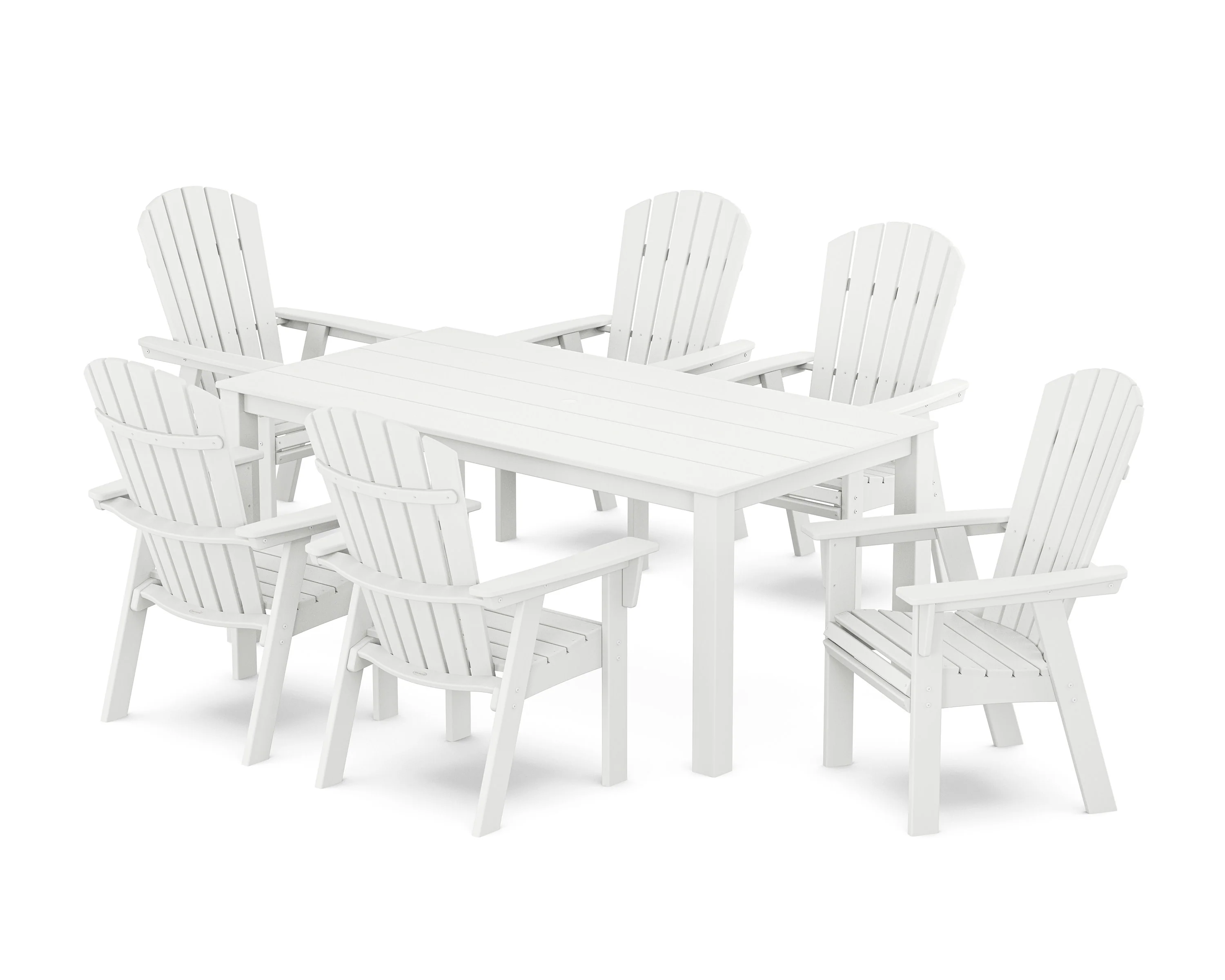 Nautical Curveback Adirondack 7-Piece Parsons Dining Set - Image 9