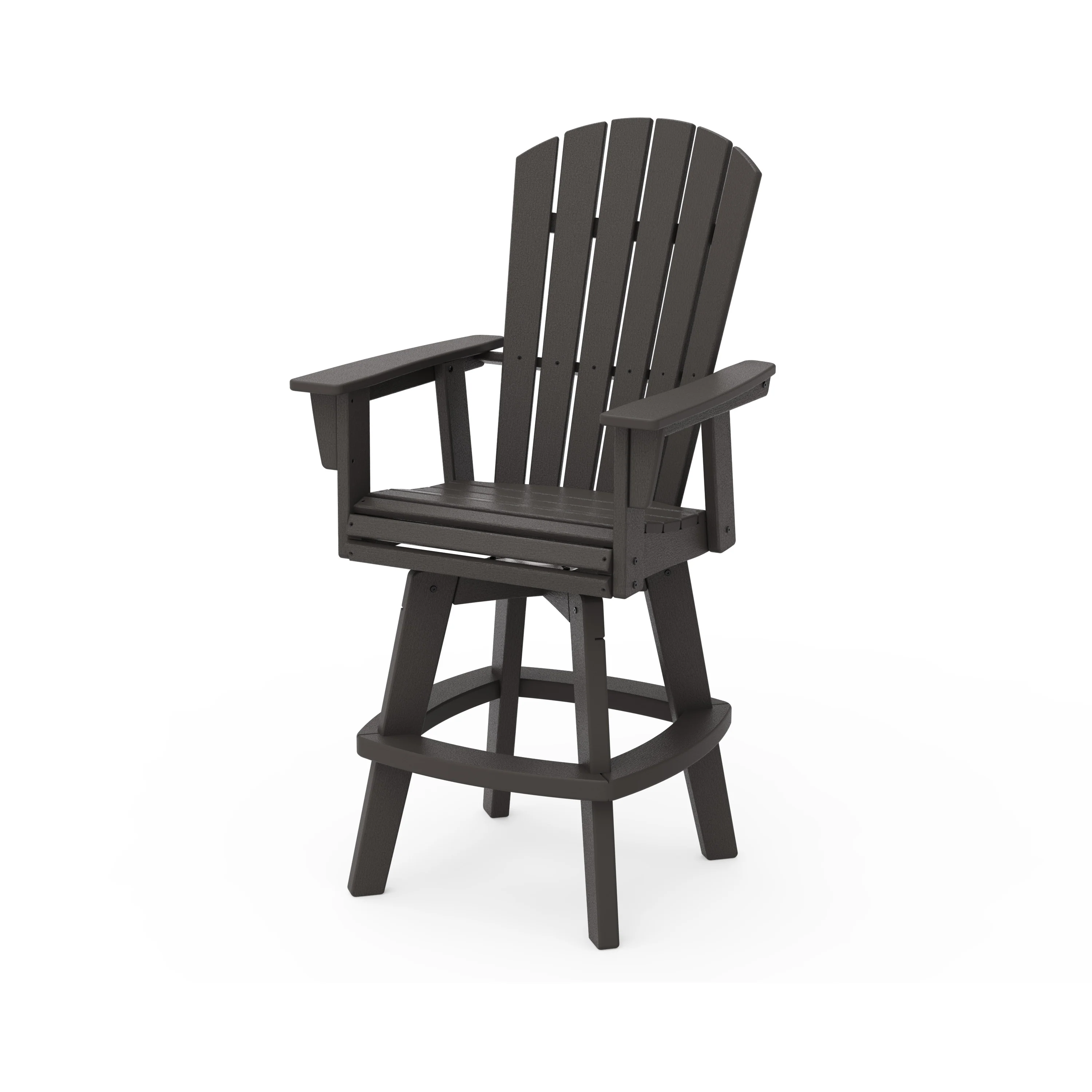 Nautical Curveback Adirondack Swivel Bar Chair - Image 4