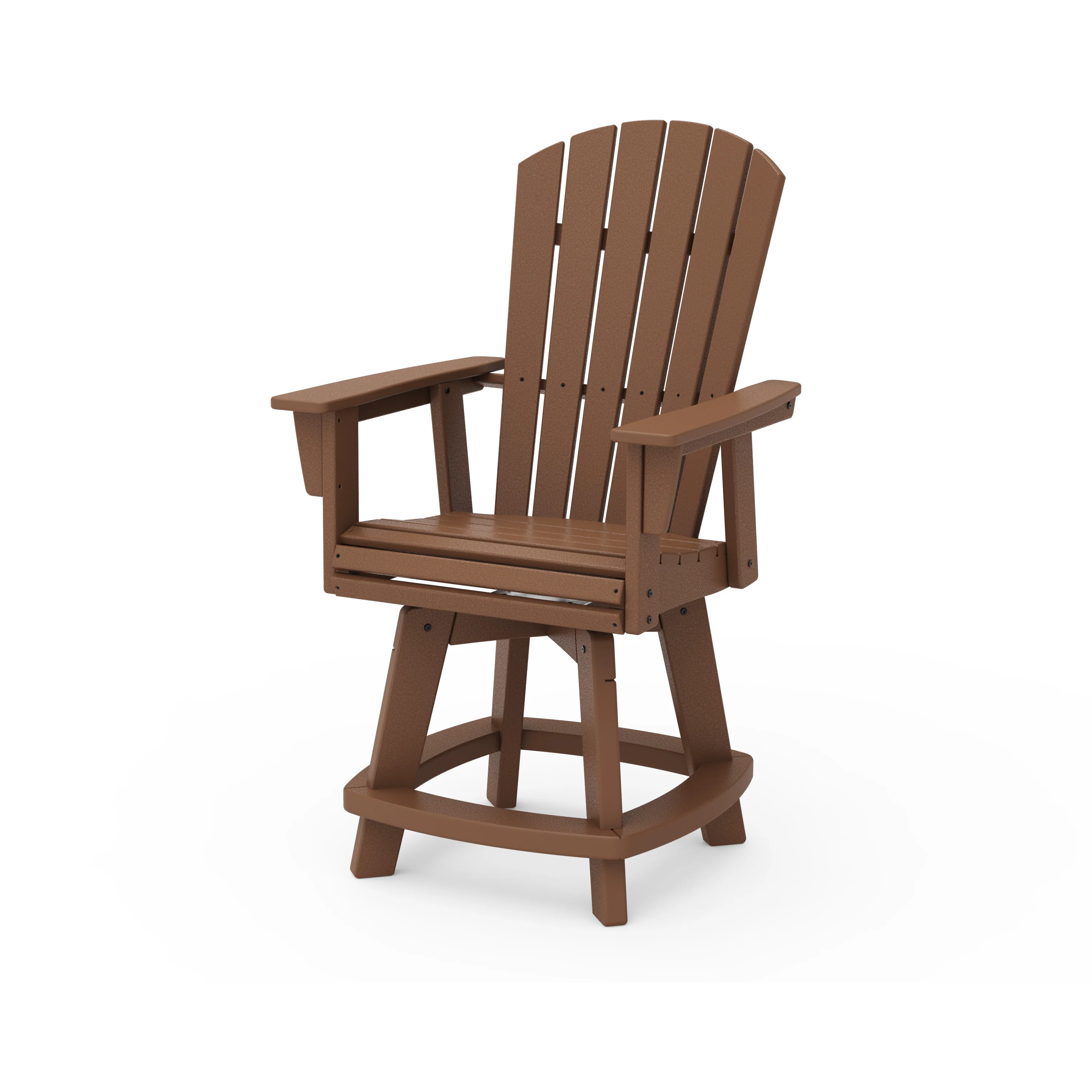 Nautical Curveback Adirondack Swivel Counter Chair - Image 3